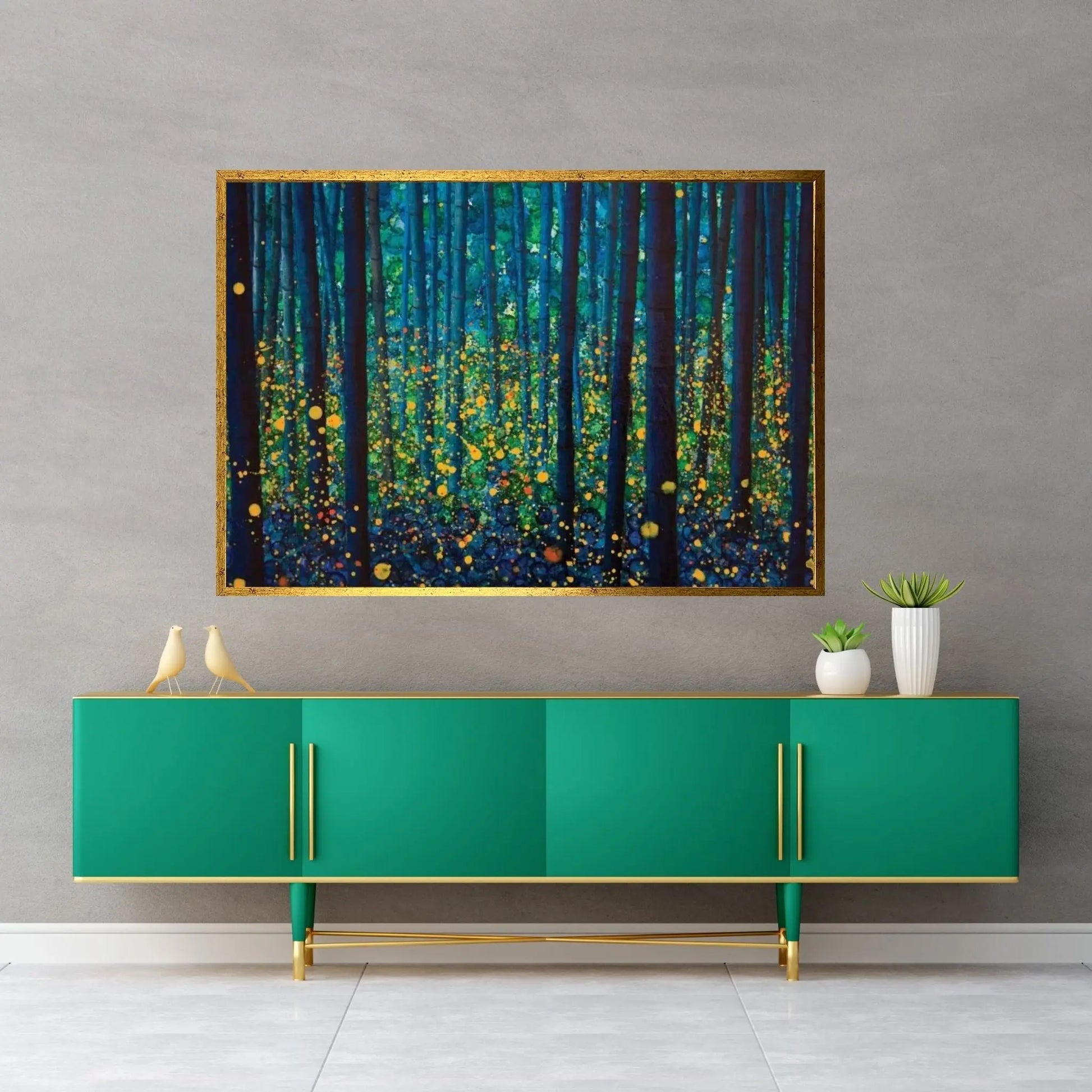 Fireflies Canvas Wall Art - Y Canvas