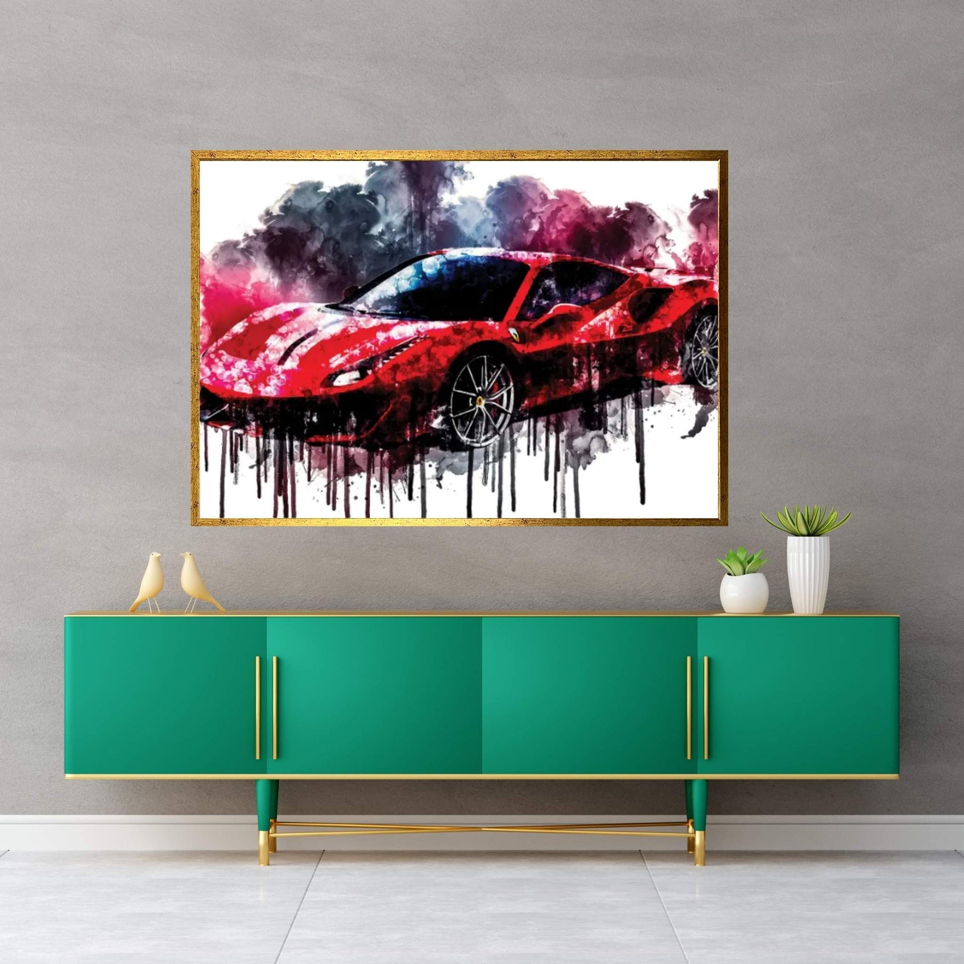 2018 Ferrari 488 Pista Vehicle CDLXXVII Canvas Wall Art - Y Canvas