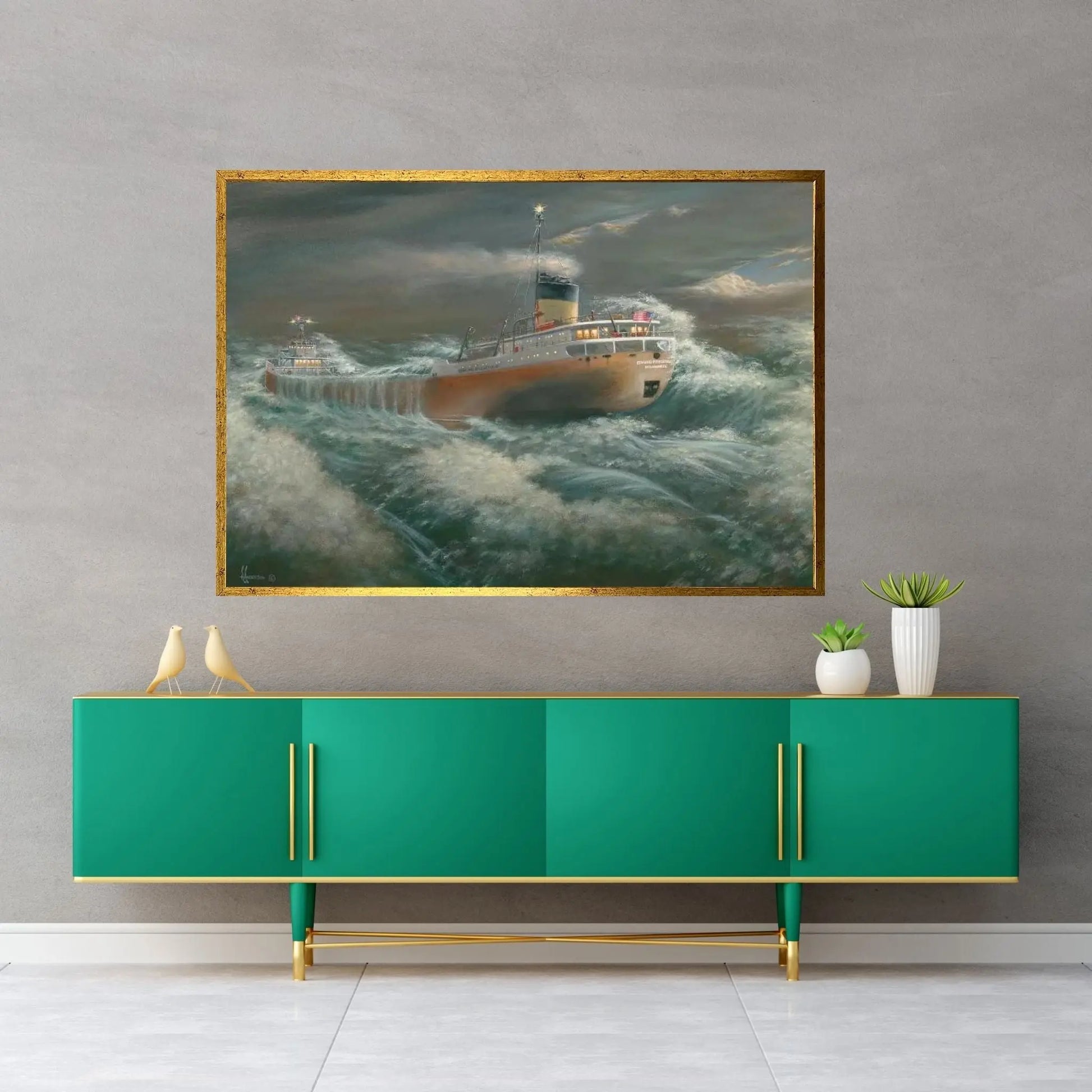 Edmund Fitzgerald Ship Canvas Wall Art - Y Canvas