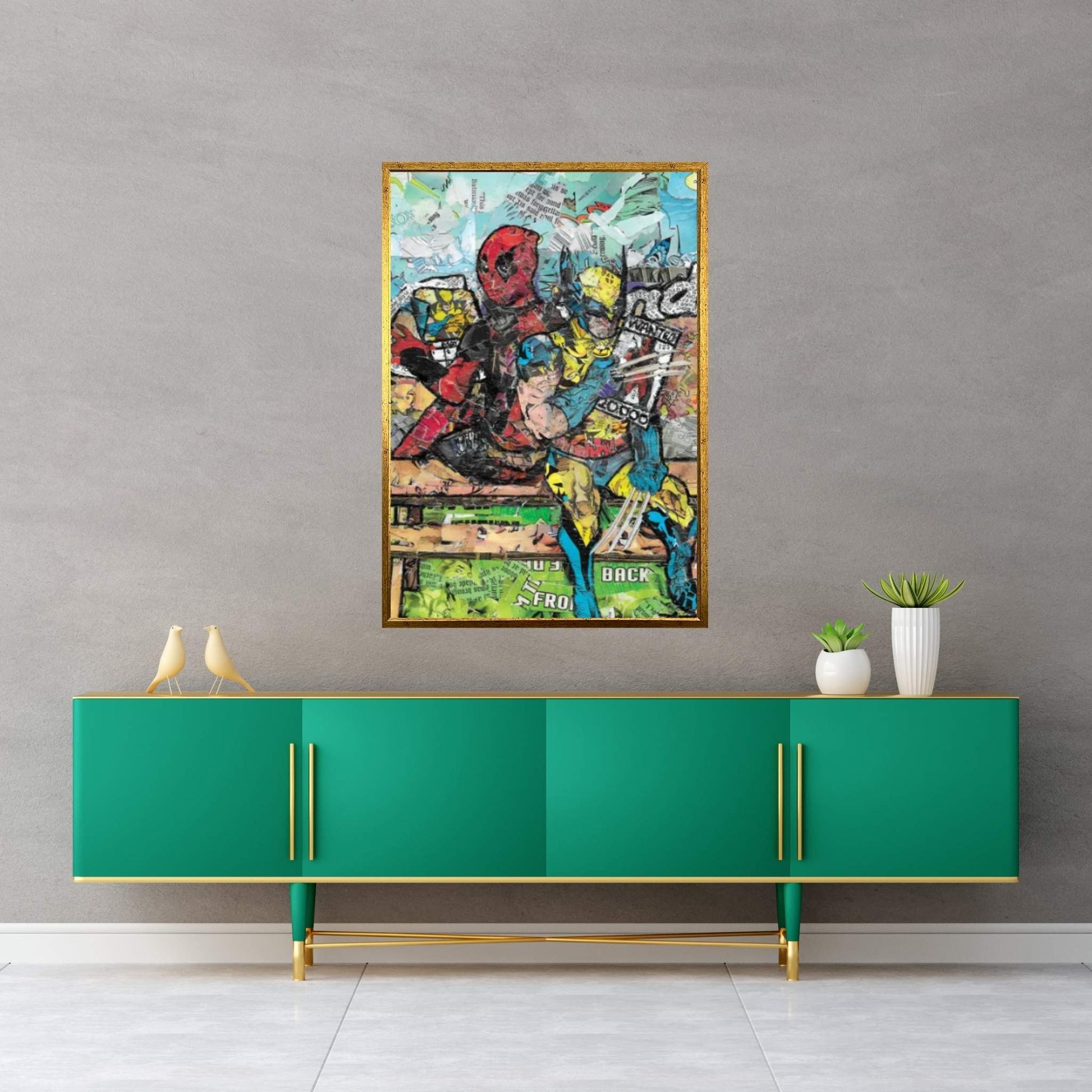 Deadpool & Wolverine Cleveland Edgewater Beach Canvas Wall Art - Y Canvas