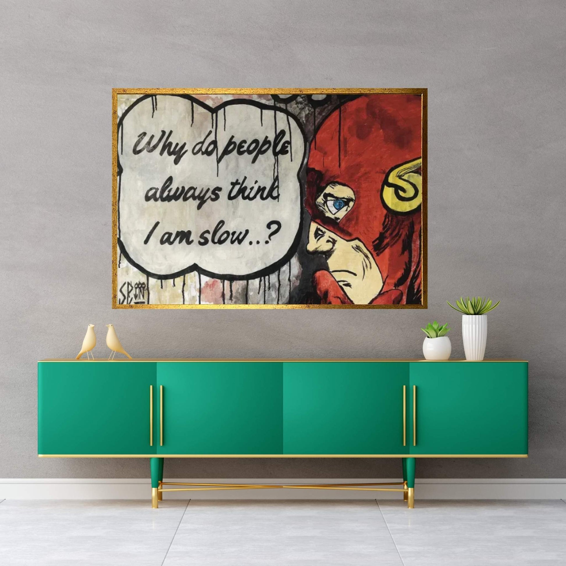 The Fastest Man On Earth Canvas Wall Art - Y Canvas