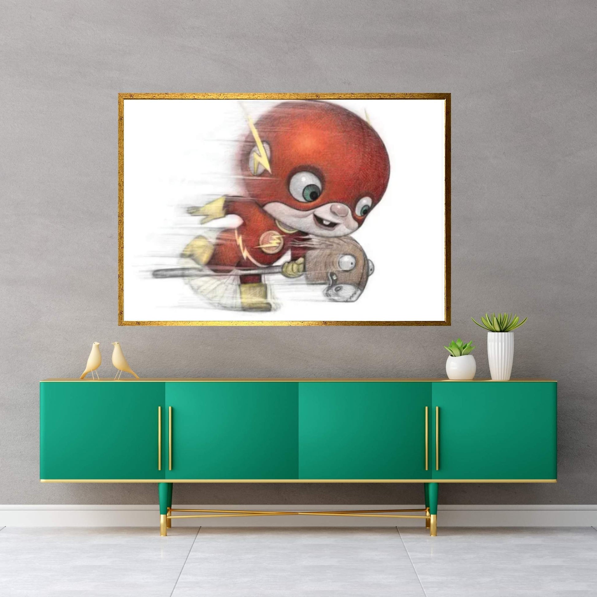 Baby Flash Canvas Wall Art - Y Canvas