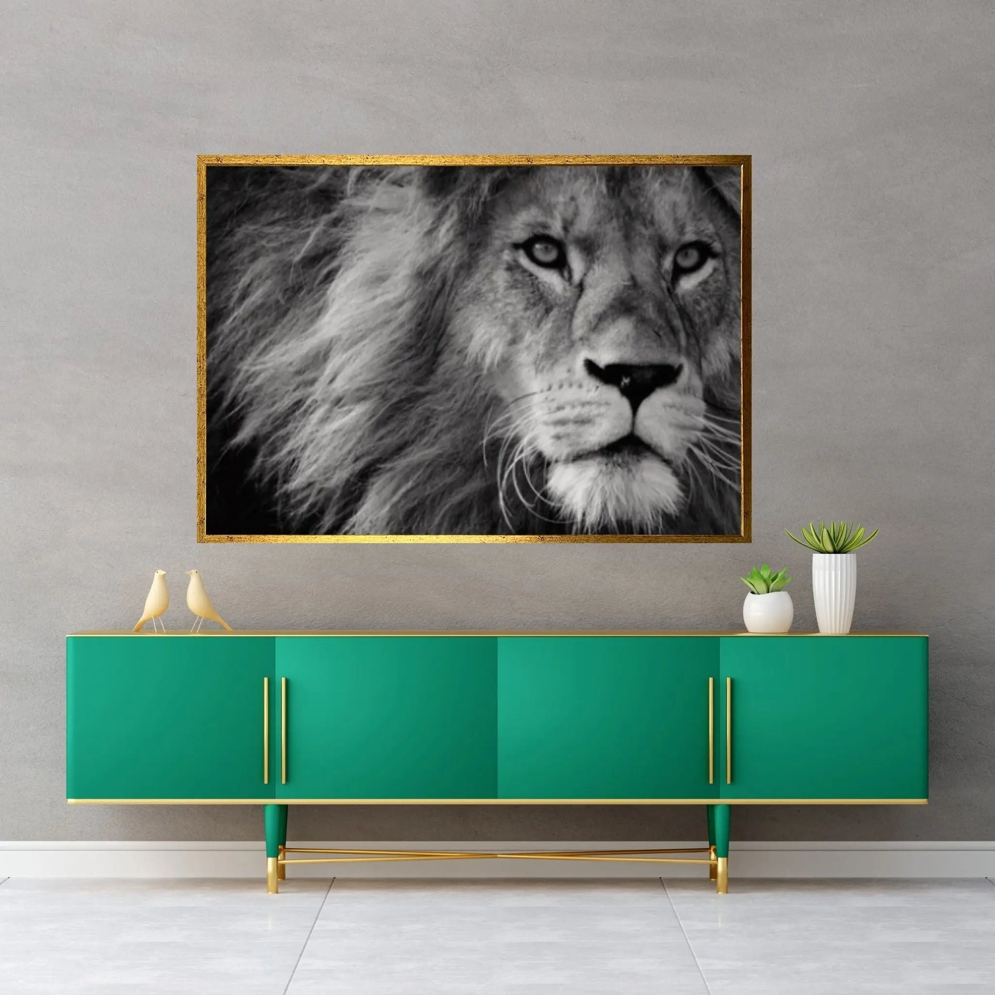 Lion Canvas Wall Art Animal Wall Art, Canvas Wall Art, Animal wall art decor Large lion art - Y Canvas