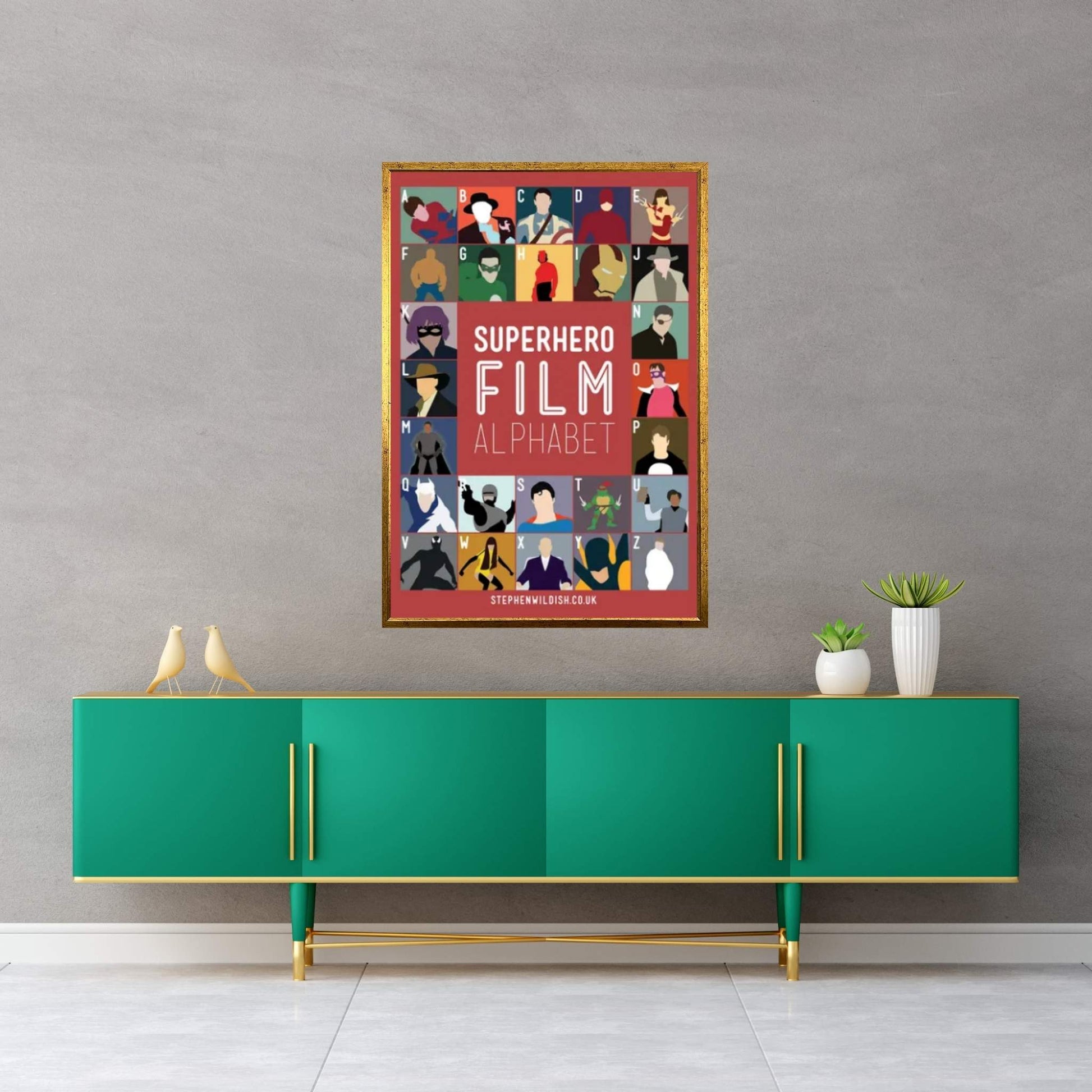 Superhero Alphabet Canvas Wall Art - Y Canvas