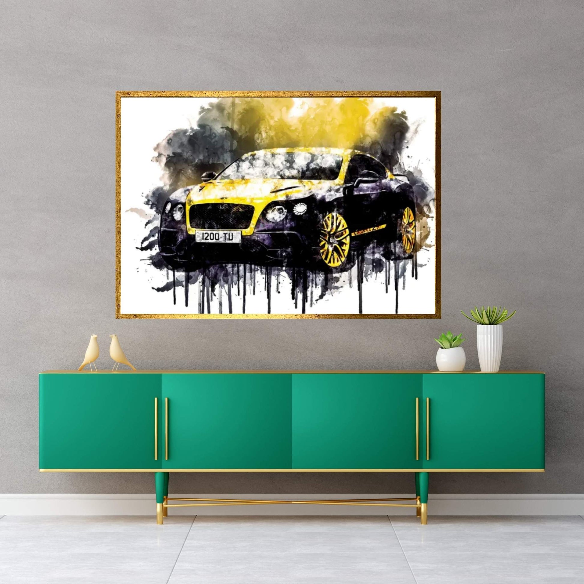 2018 Bentley Continental GT Vehicle CCCLXXVIII Canvas Wall Art - Y Canvas