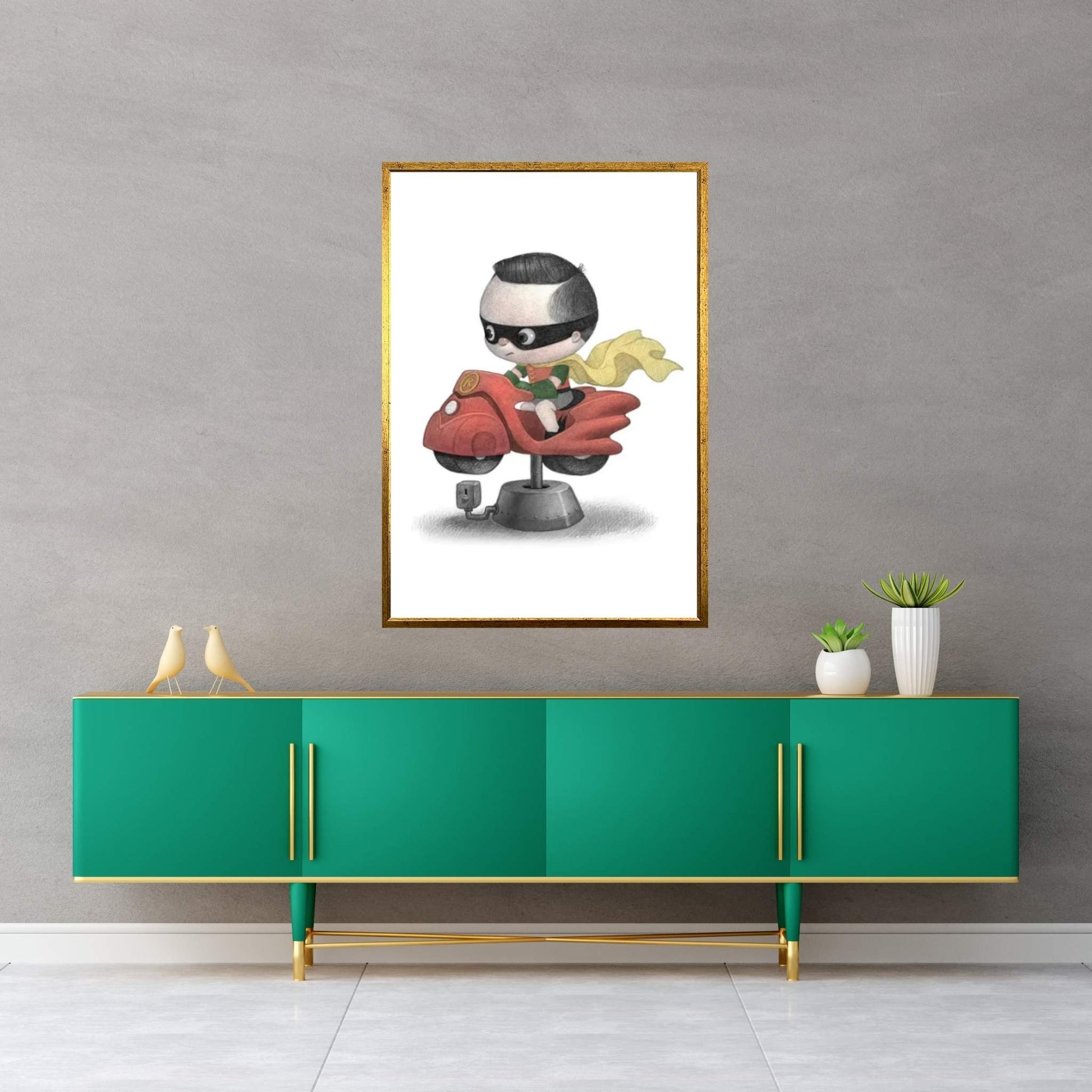 Baby Robin Canvas Wall Art - Y Canvas