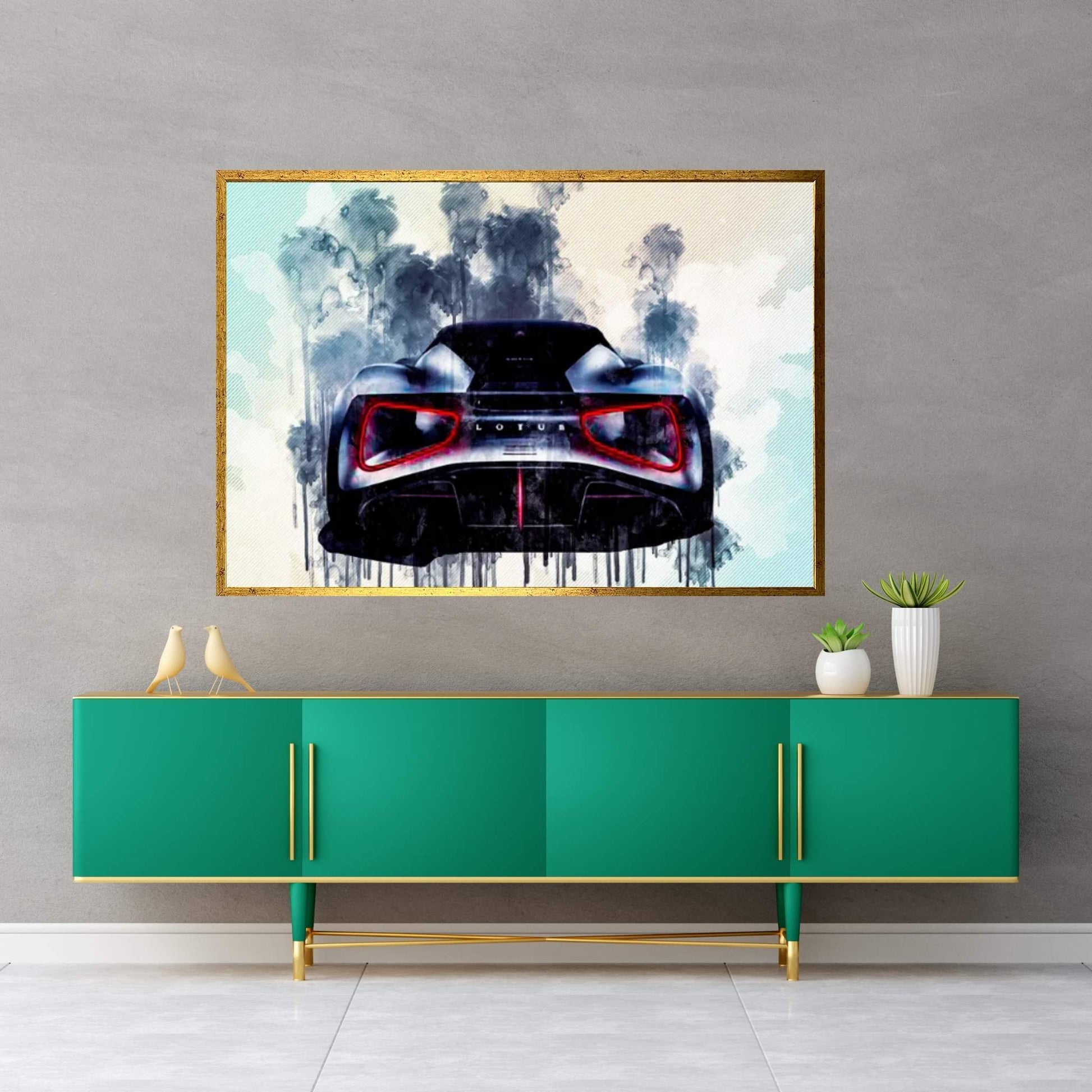 Lotus Evija 2020 Hypercar Exterior Rear View 2000 Horsepower Electric Hypercar Canvas Wall Art - Y Canvas