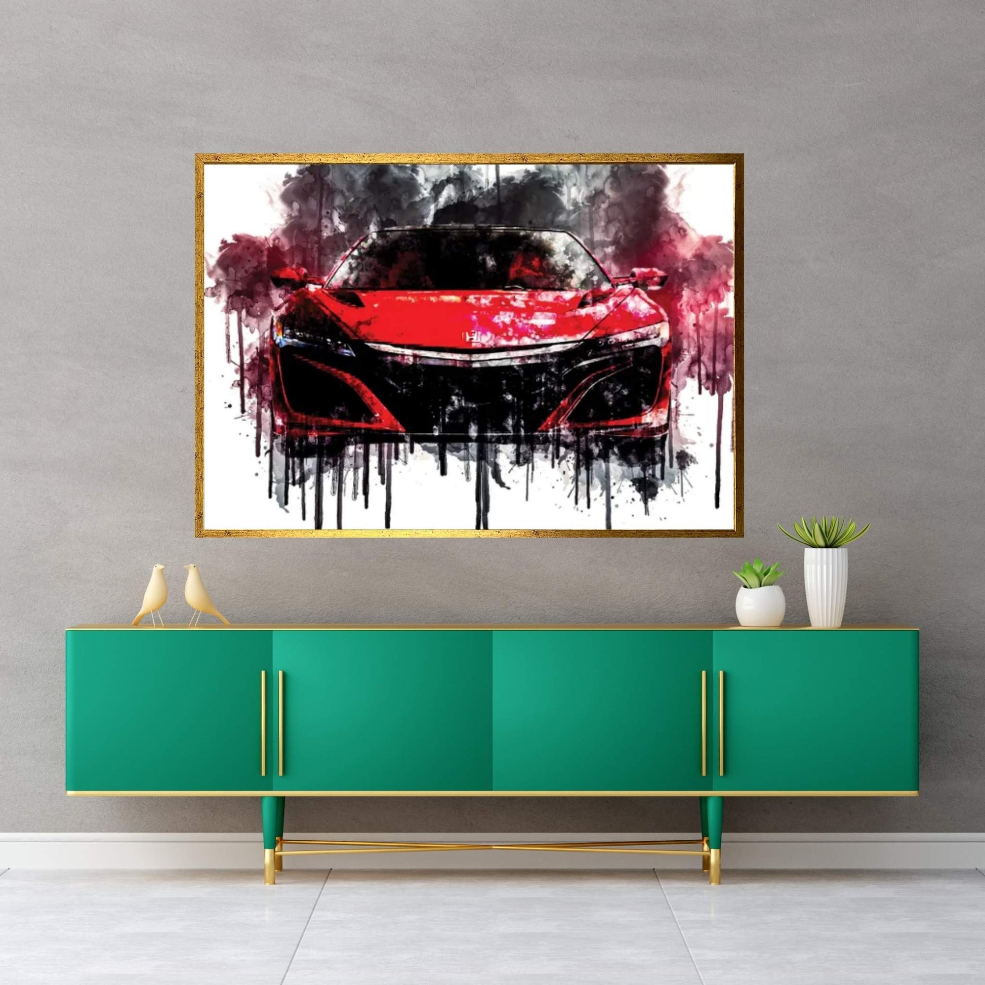 2017 Honda NSX Vehicle XCII Canvas Wall Art - Y Canvas