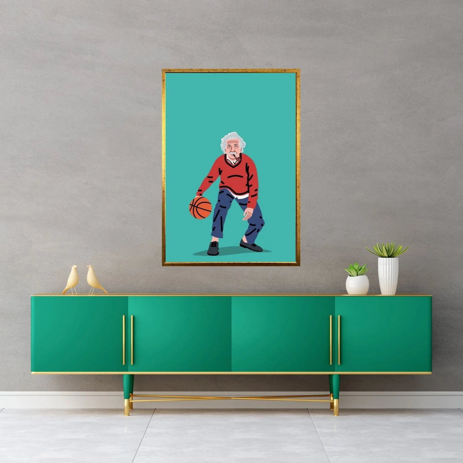 Balling Einstein Canvas Wall Art - Y Canvas