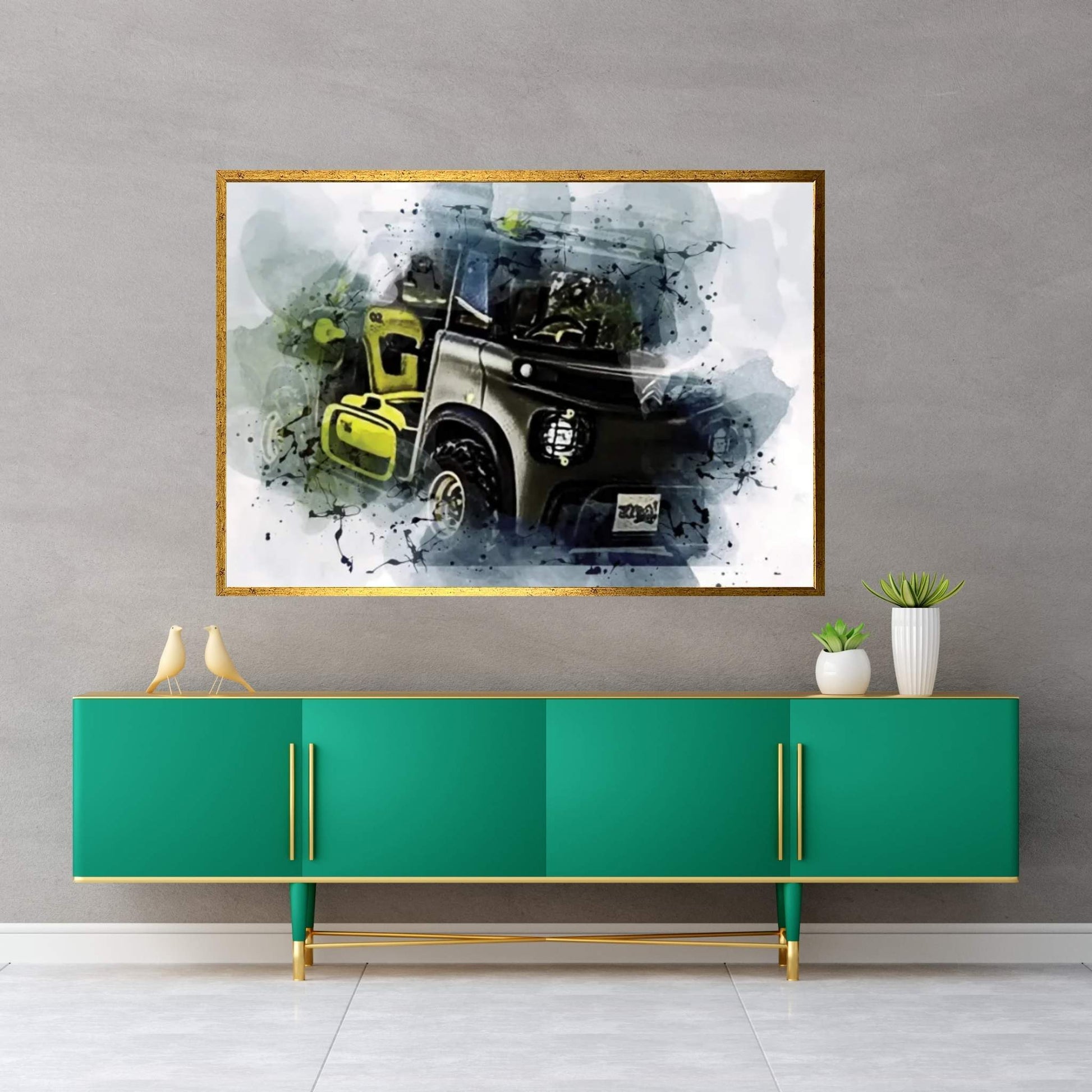 Citroen My Ami Buggy 2021 Exterior Electric Car Canvas Wall Art - Y Canvas