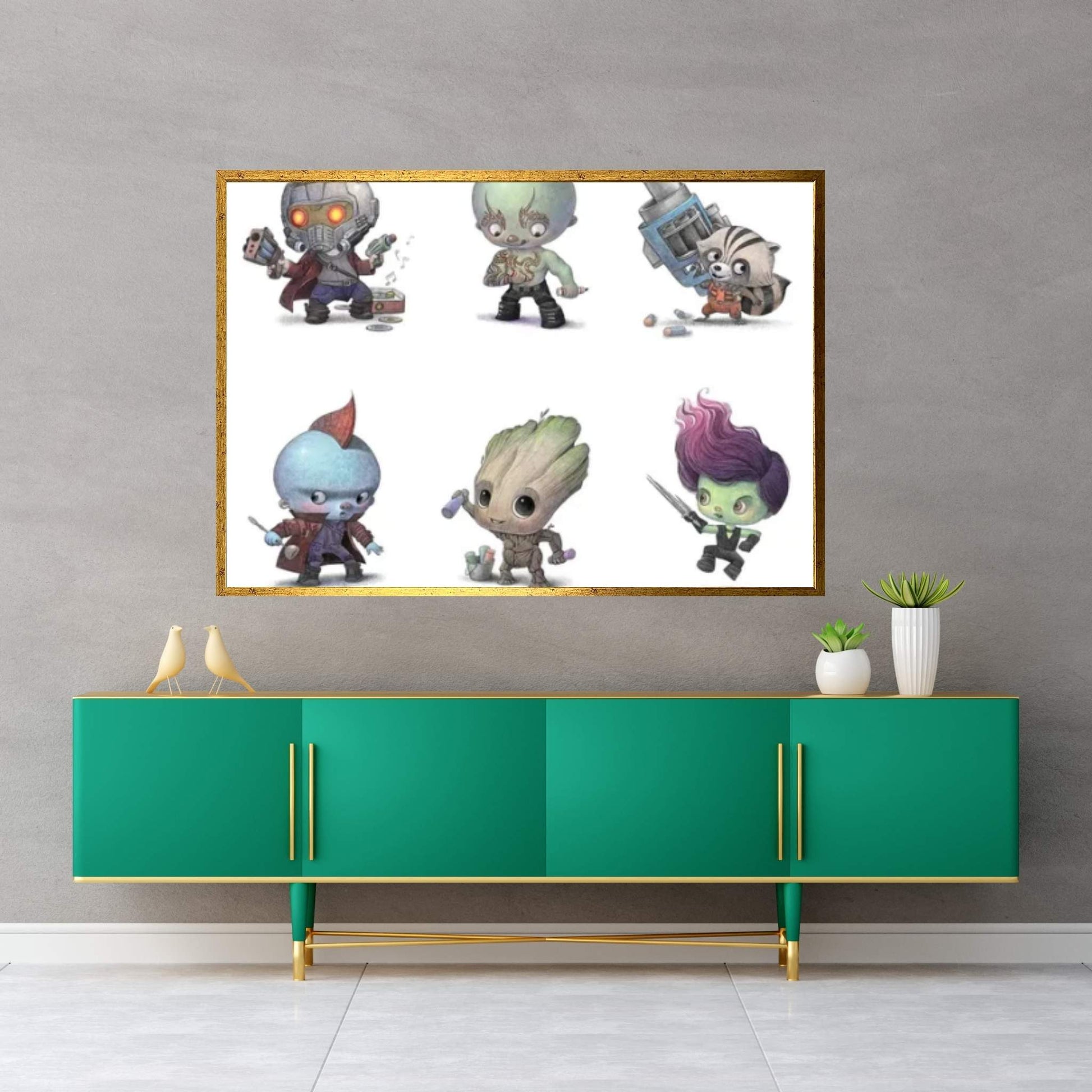 Character Families Canvas Wall Art - Y Canvas