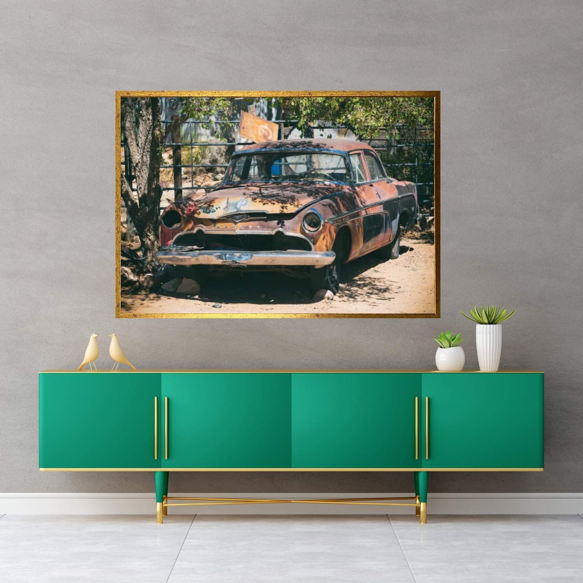 American West - Old Desoto Canvas Wall Art - Y Canvas