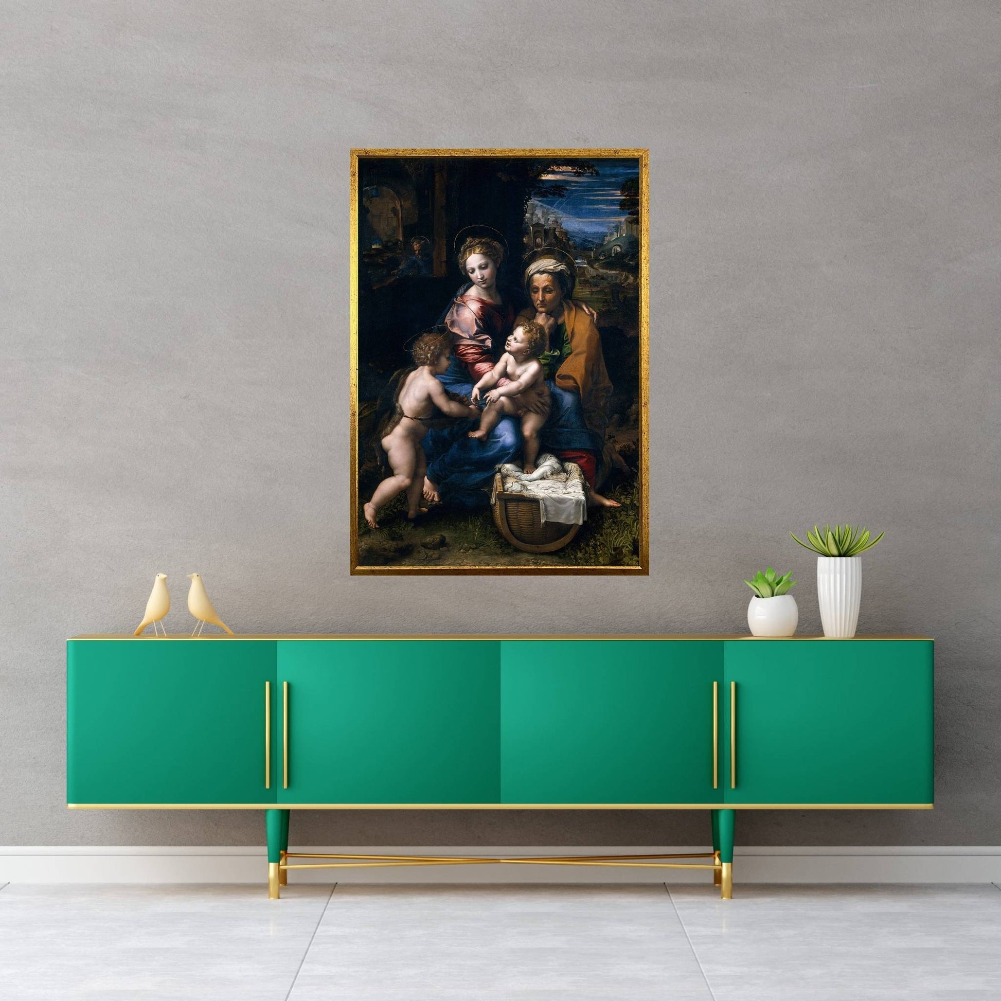 The Holy Family Canvas Wall Art - Y Canvas