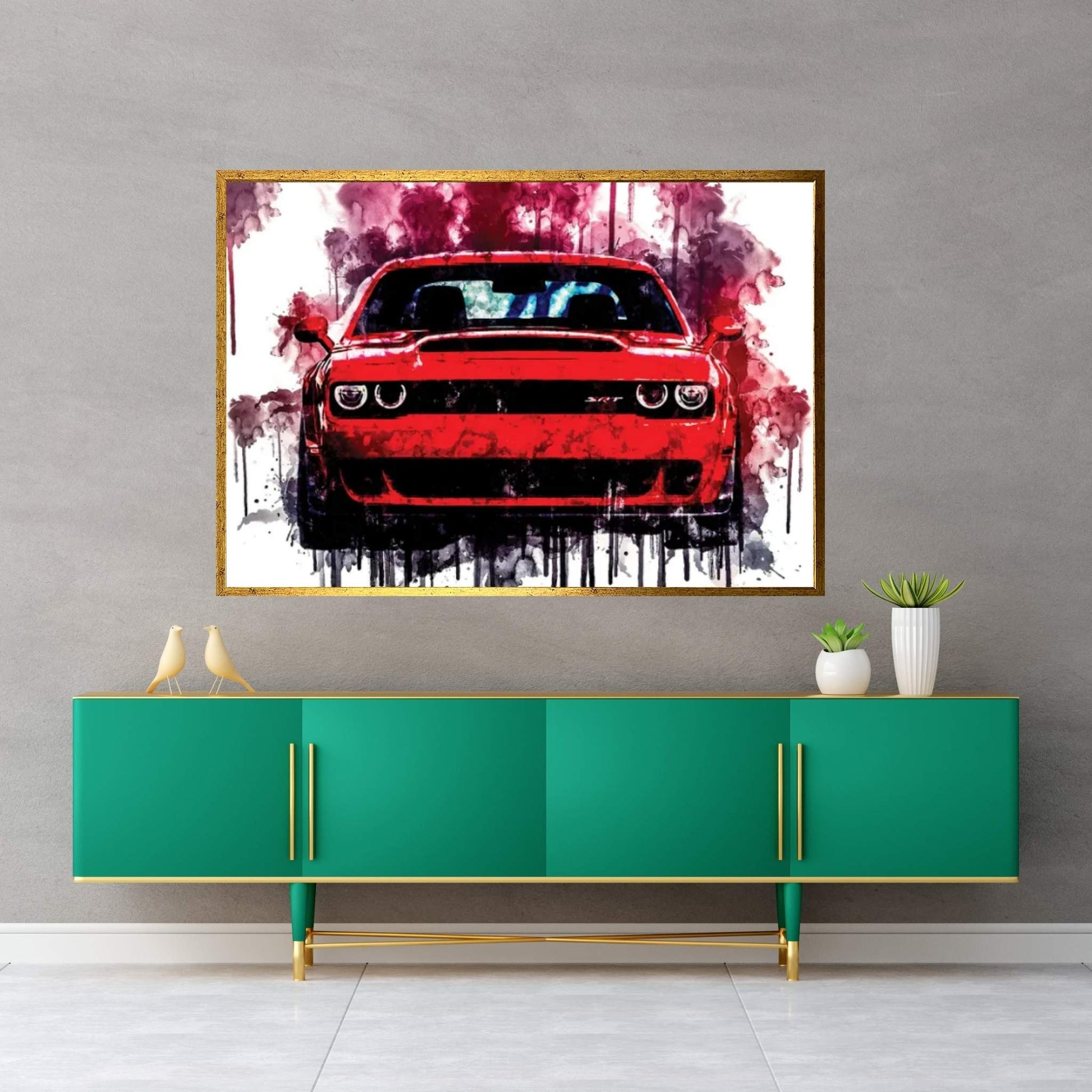 2018 Dodge Challenger SRT Demon Canvas Wall Art - Y Canvas