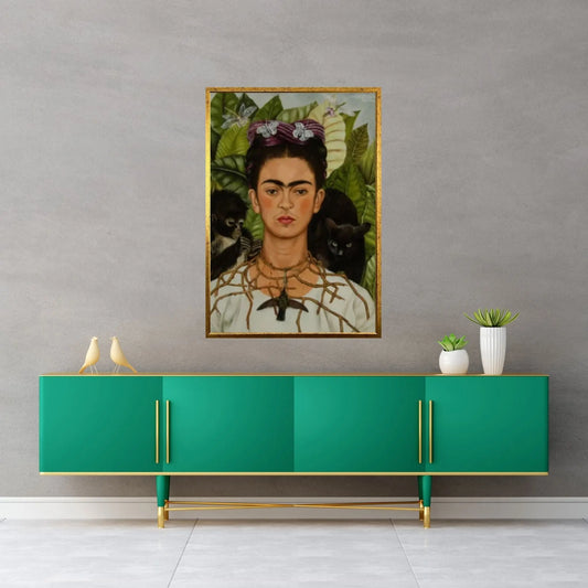 Rare Frida Kahlo Canvas Wall Art Print, Vintage Frida Kahlo Print, Frida Kahlophoto Poster Home Decor - Y Canvas