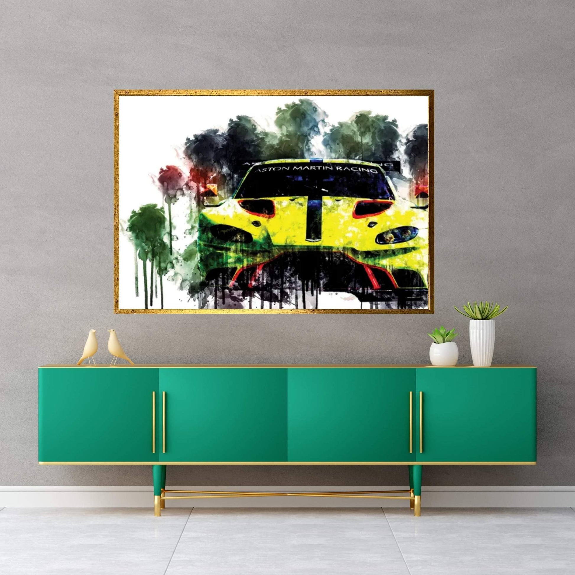 2018 Aston Martin Vantage GTE Canvas Wall Art - Y Canvas