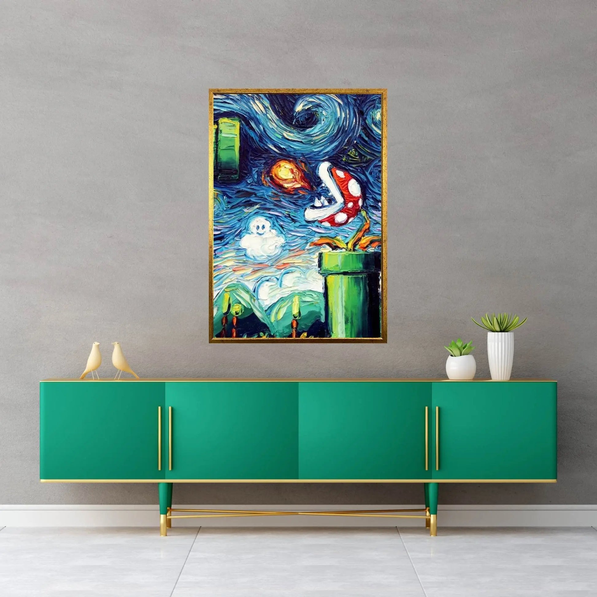 Van Gogh Never Leveled Up Canvas Wall Art - Y Canvas