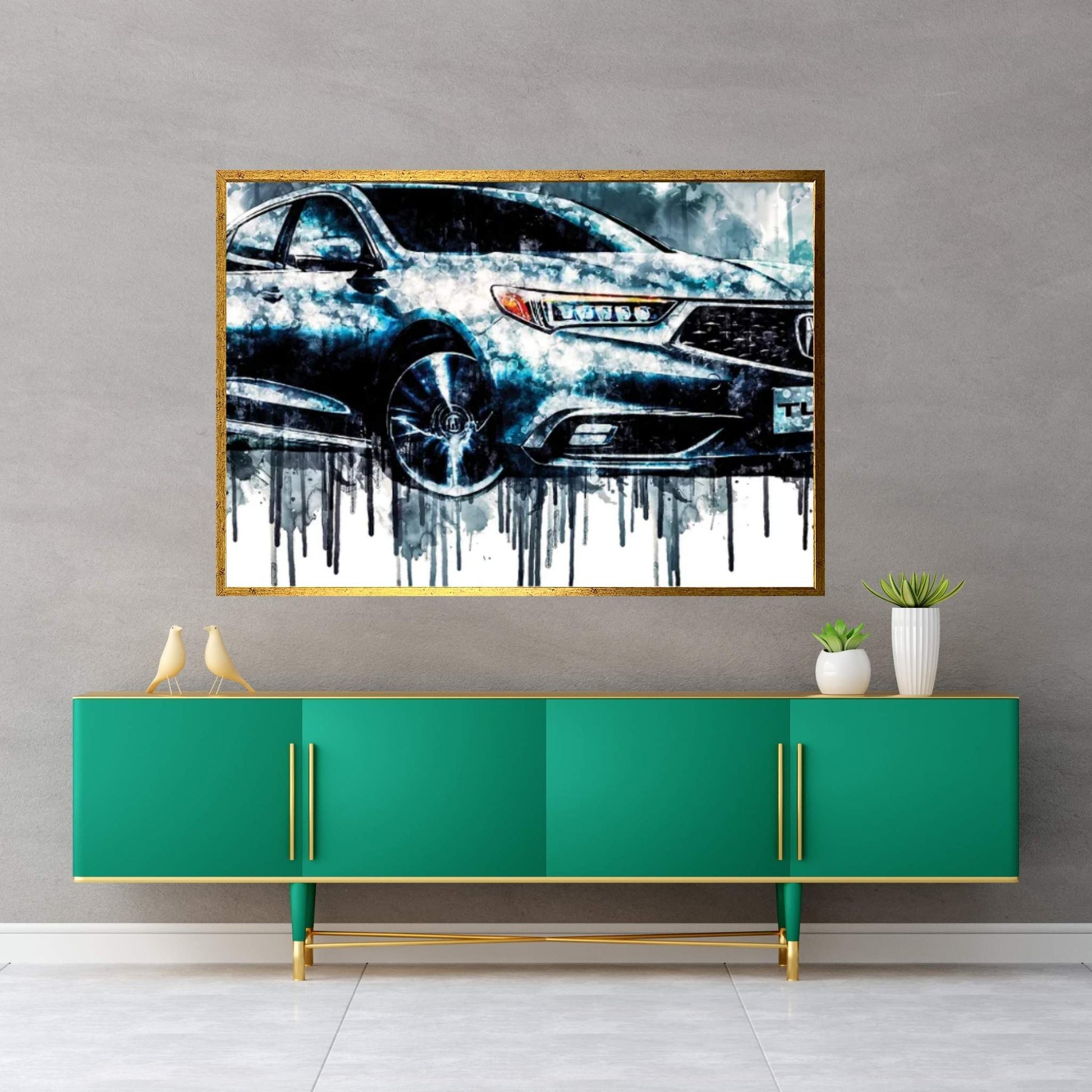 2018 Acura TLX Vehicle CCCXXXIII Canvas Wall Art - Y Canvas