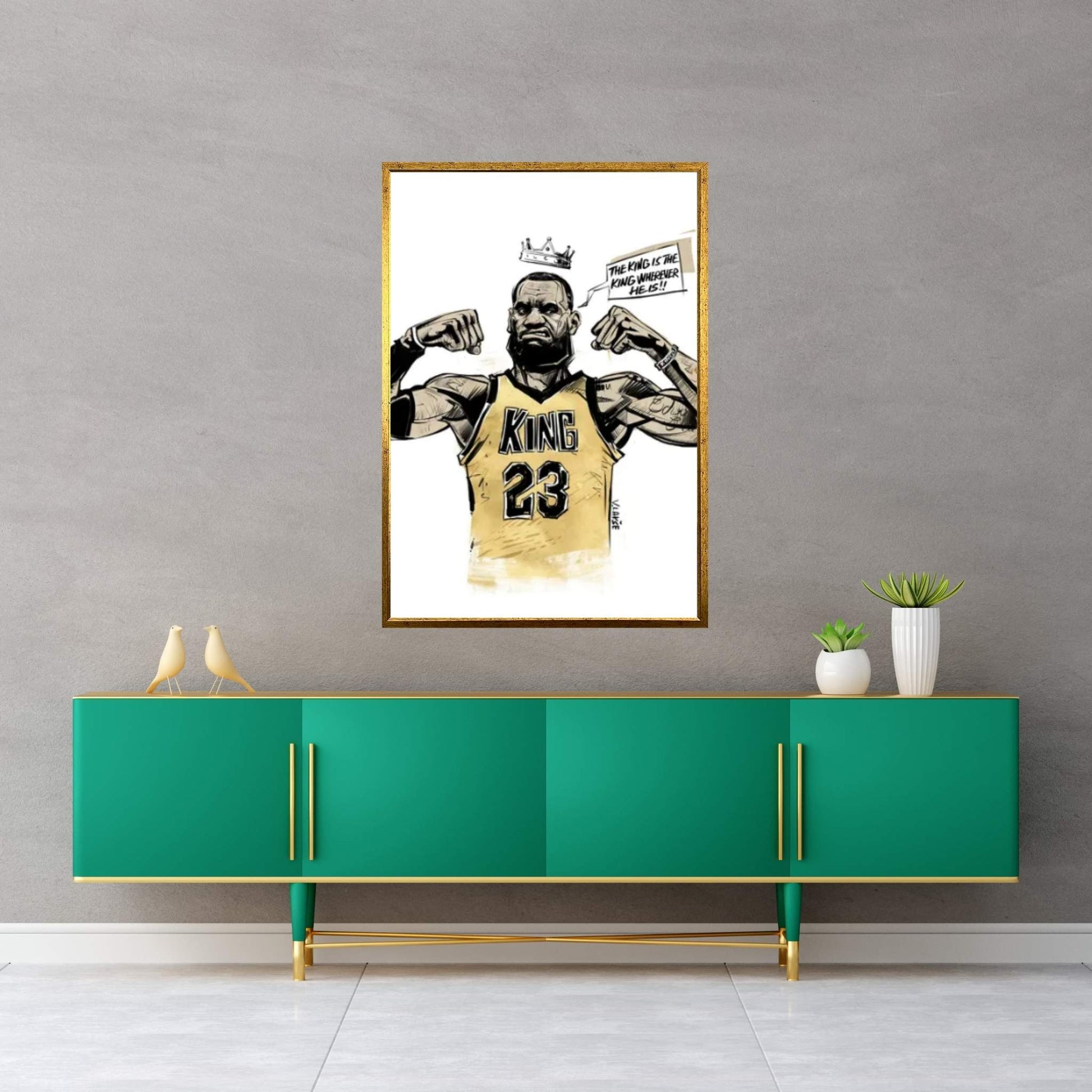 The King Is The King Wherever He Is Canvas Wall Art - Y Canvas