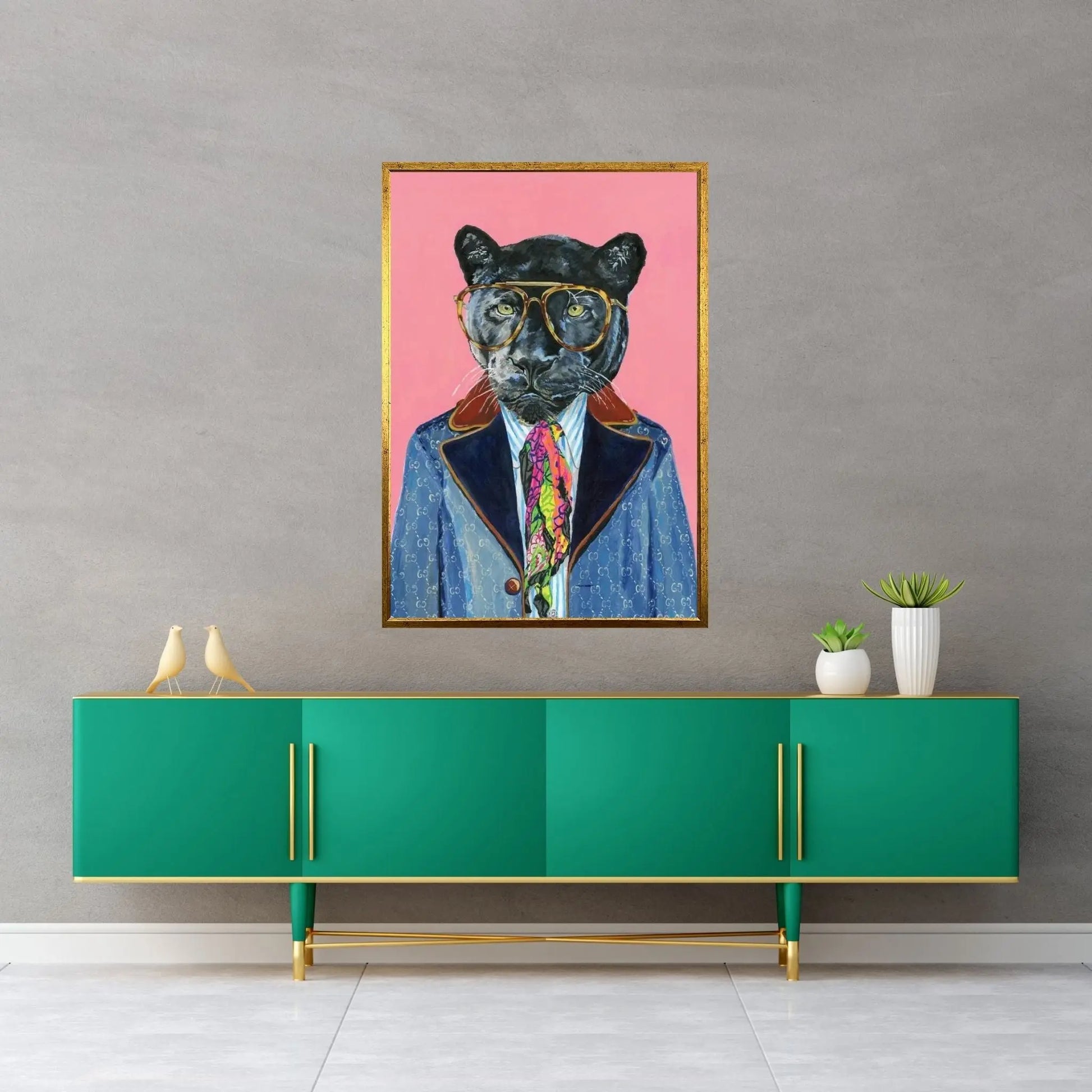 Gucci Panther Canvas Wall Art - Y Canvas