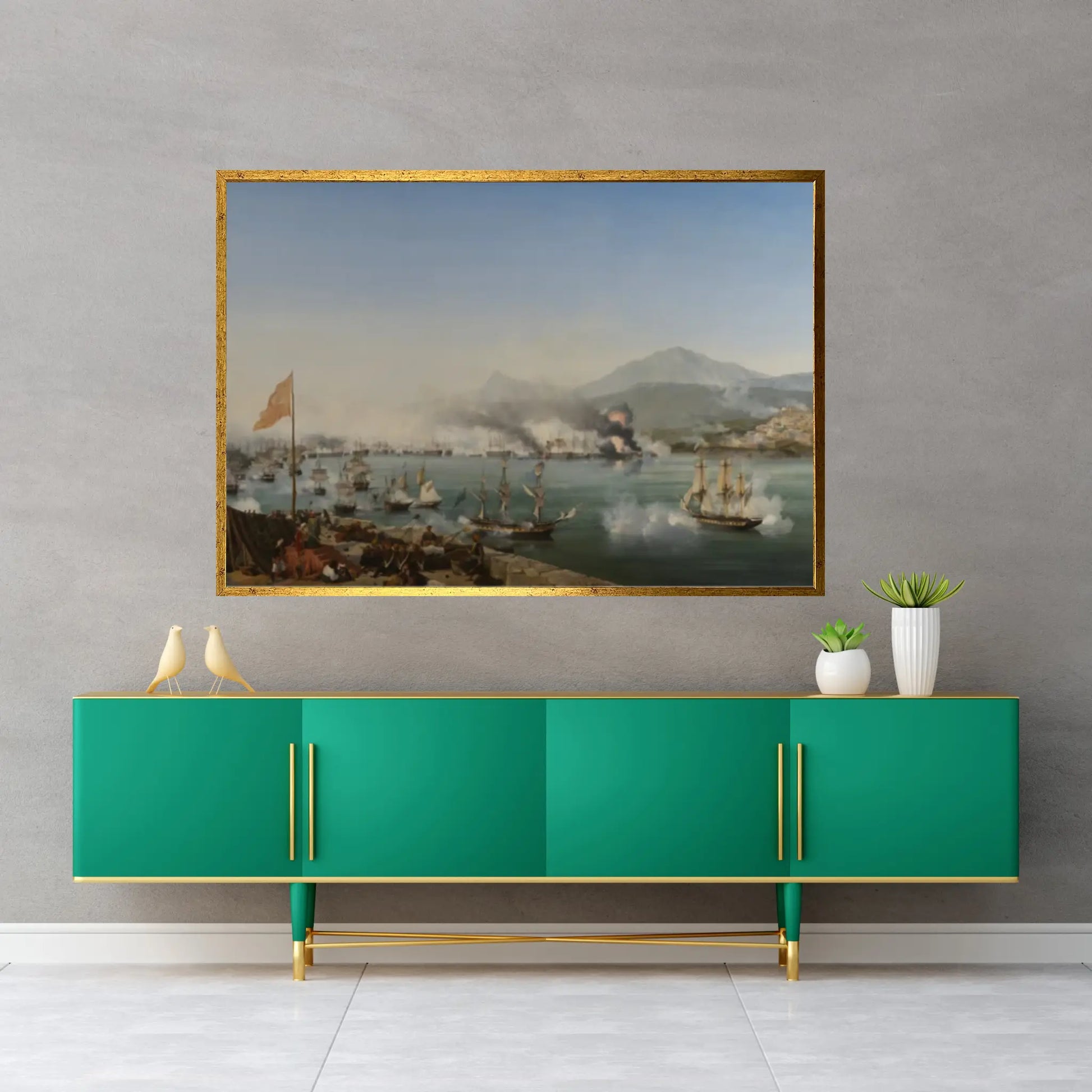 Ivan Aivazovsky - Siege Canvas WAll Art Home Decor - Y Canvas