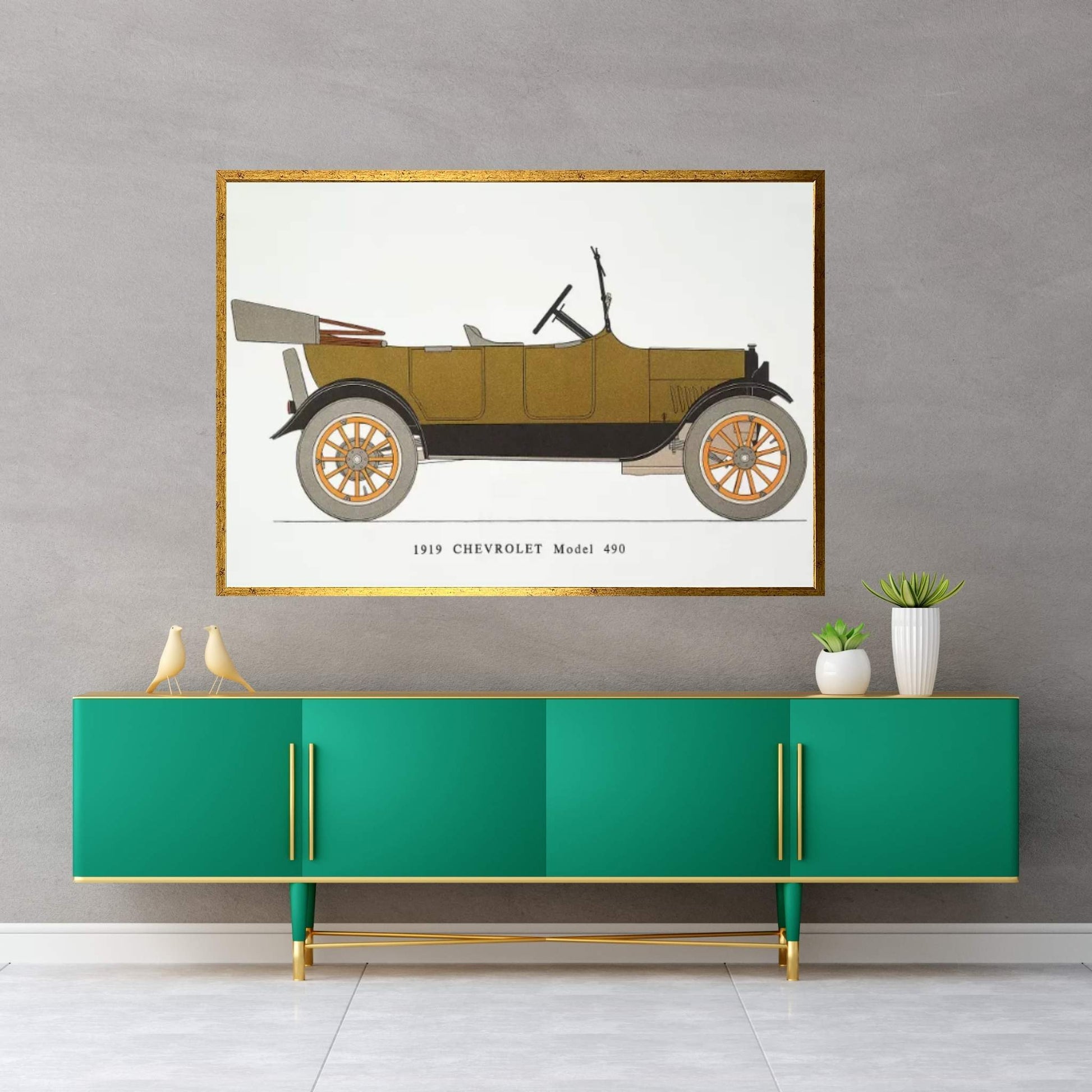 Auto: Chevrolet, 1919 Canvas Wall Art - Y Canvas