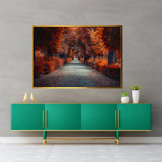 Autumn Landscape Canvas Wall Art Decor, Autumn Landscape Art Canvas, Autumn Printed, Forest Landscape Canvas Art - Y Canvas