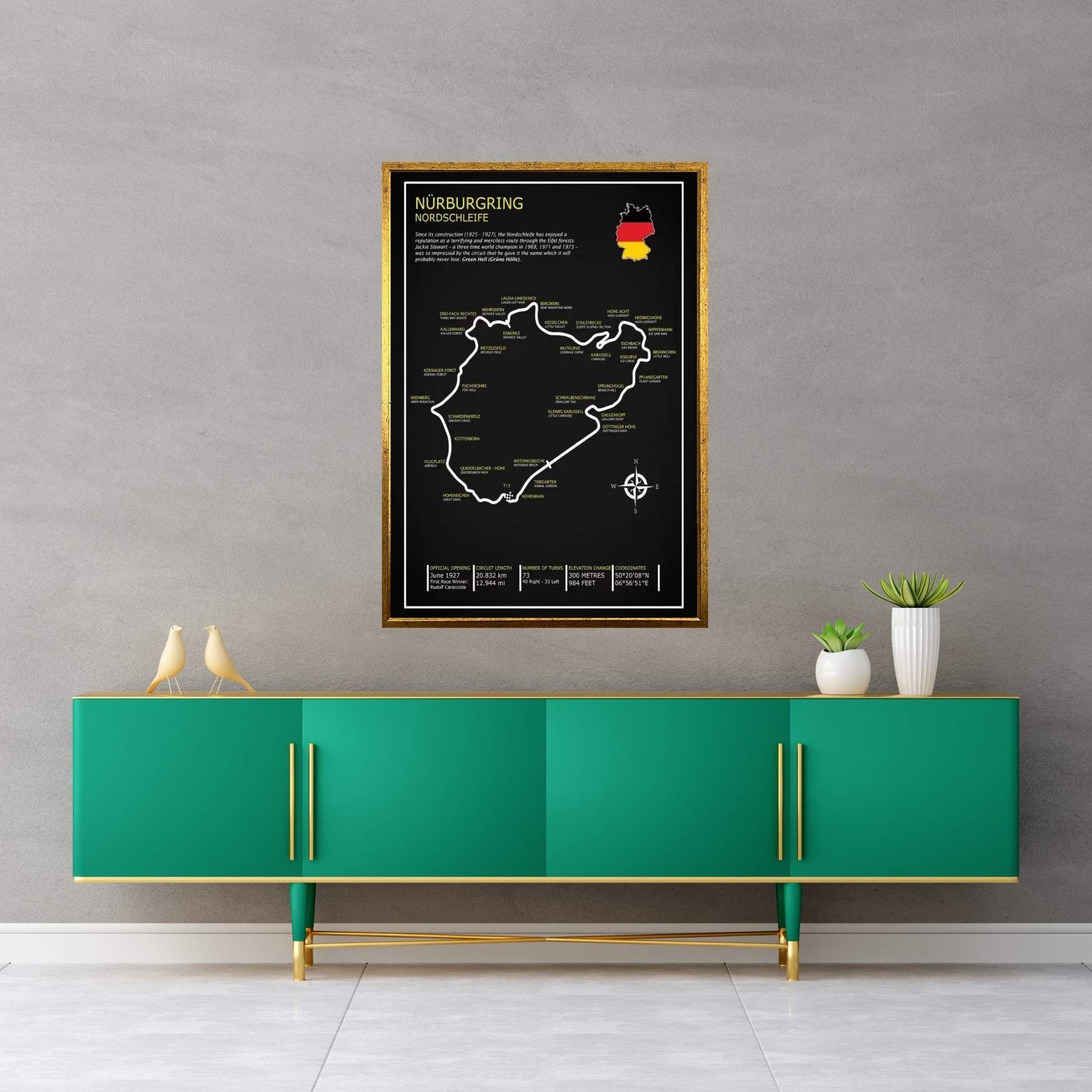 Nurburgring Nordschleife BL Canvas Wall Art - Y Canvas