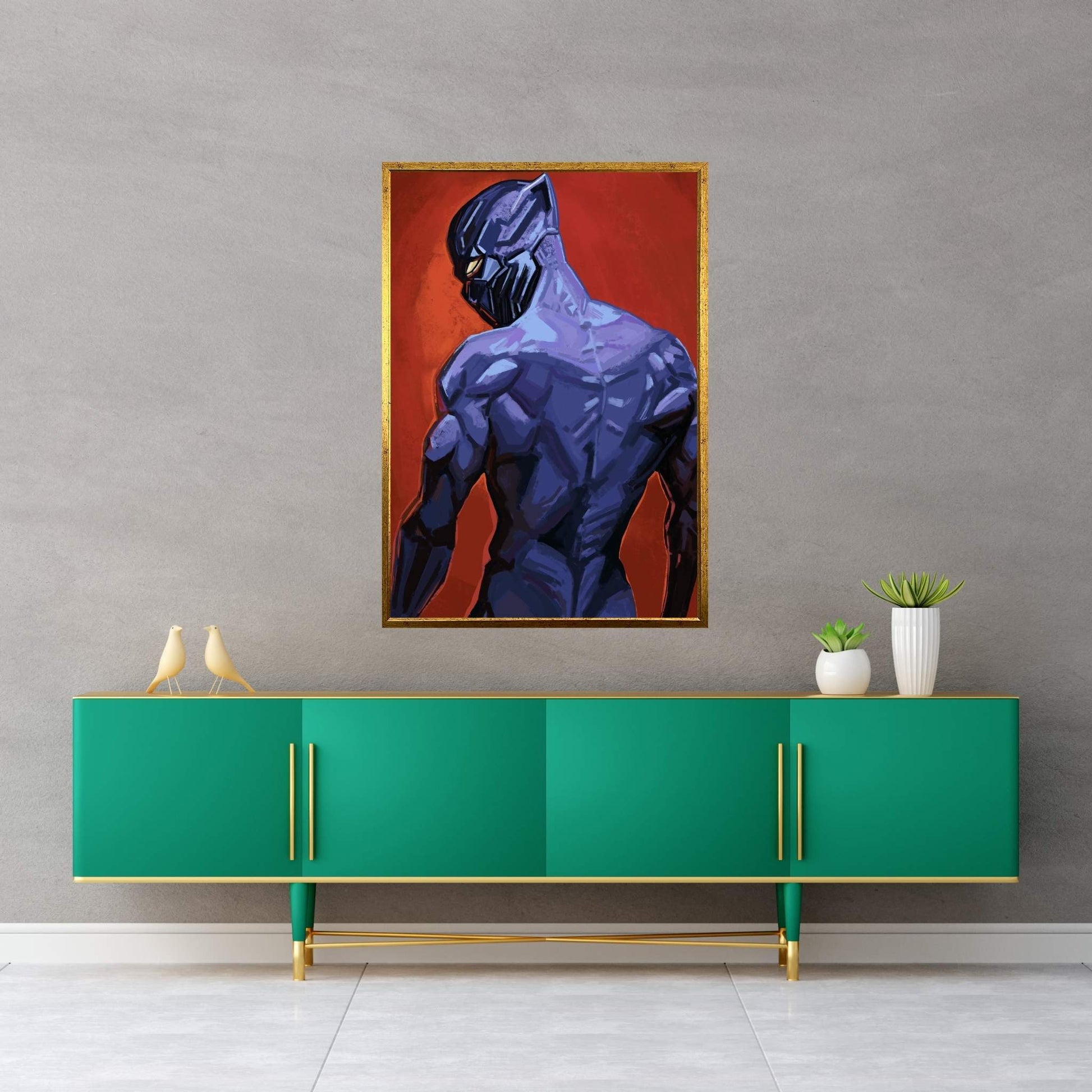 Black Panther Canvas Wall Art - Y Canvas