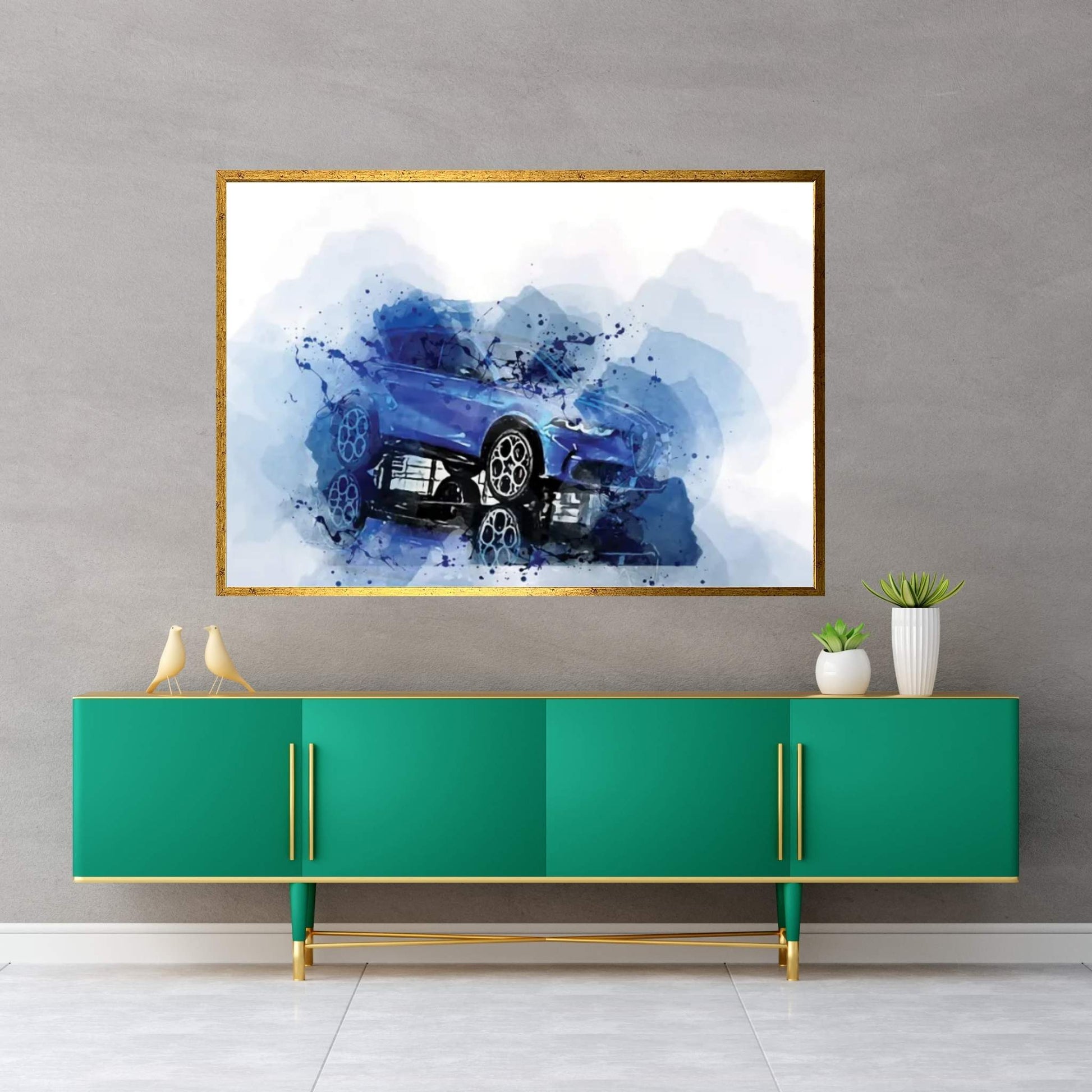 2023 Alfa Romeo Tonale Exterior Blue Suv Canvas Wall Art - Y Canvas