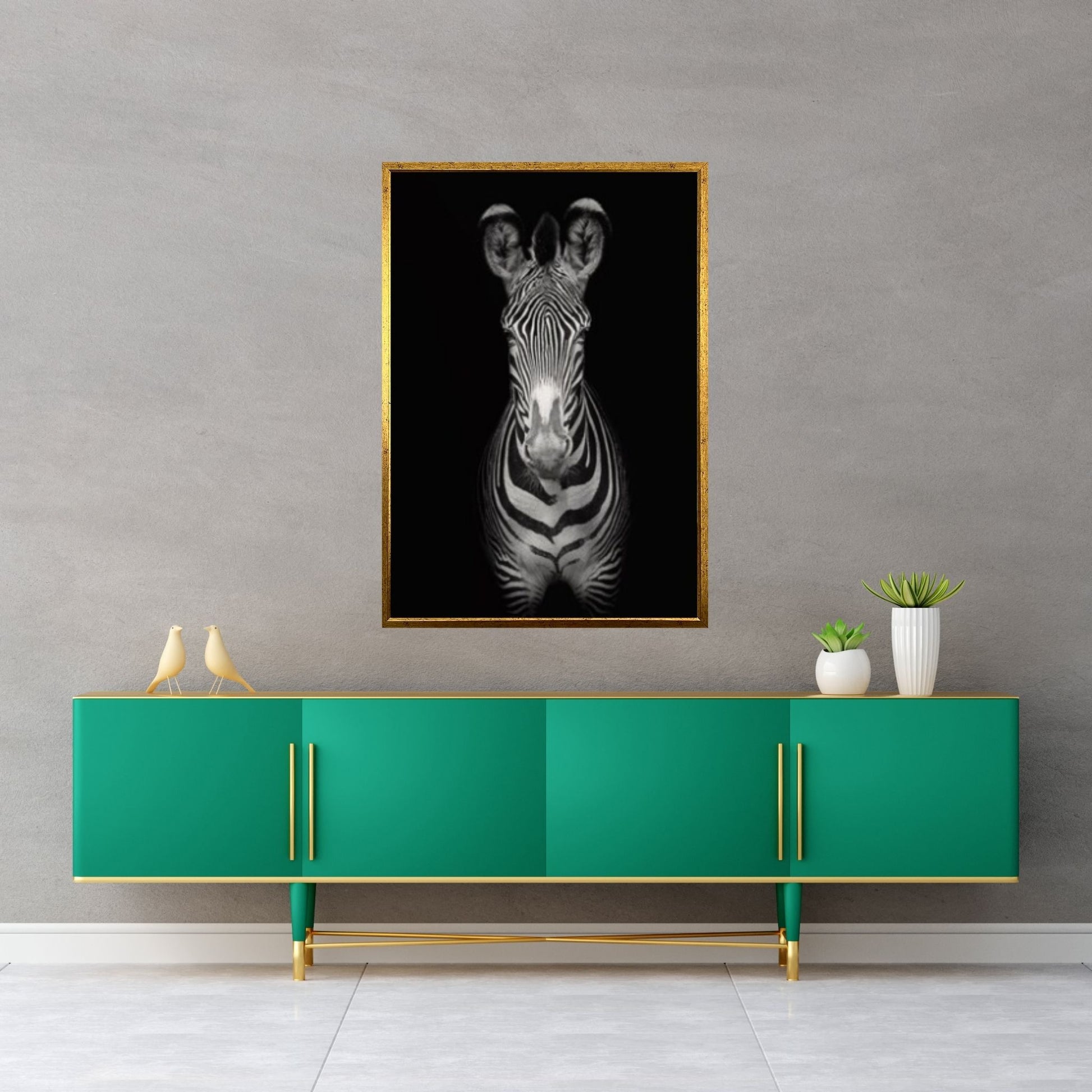 Abstract Animal Zebra Poster Creative Animal Modeling Wall Art, Entrance Decoration - Y Canvas