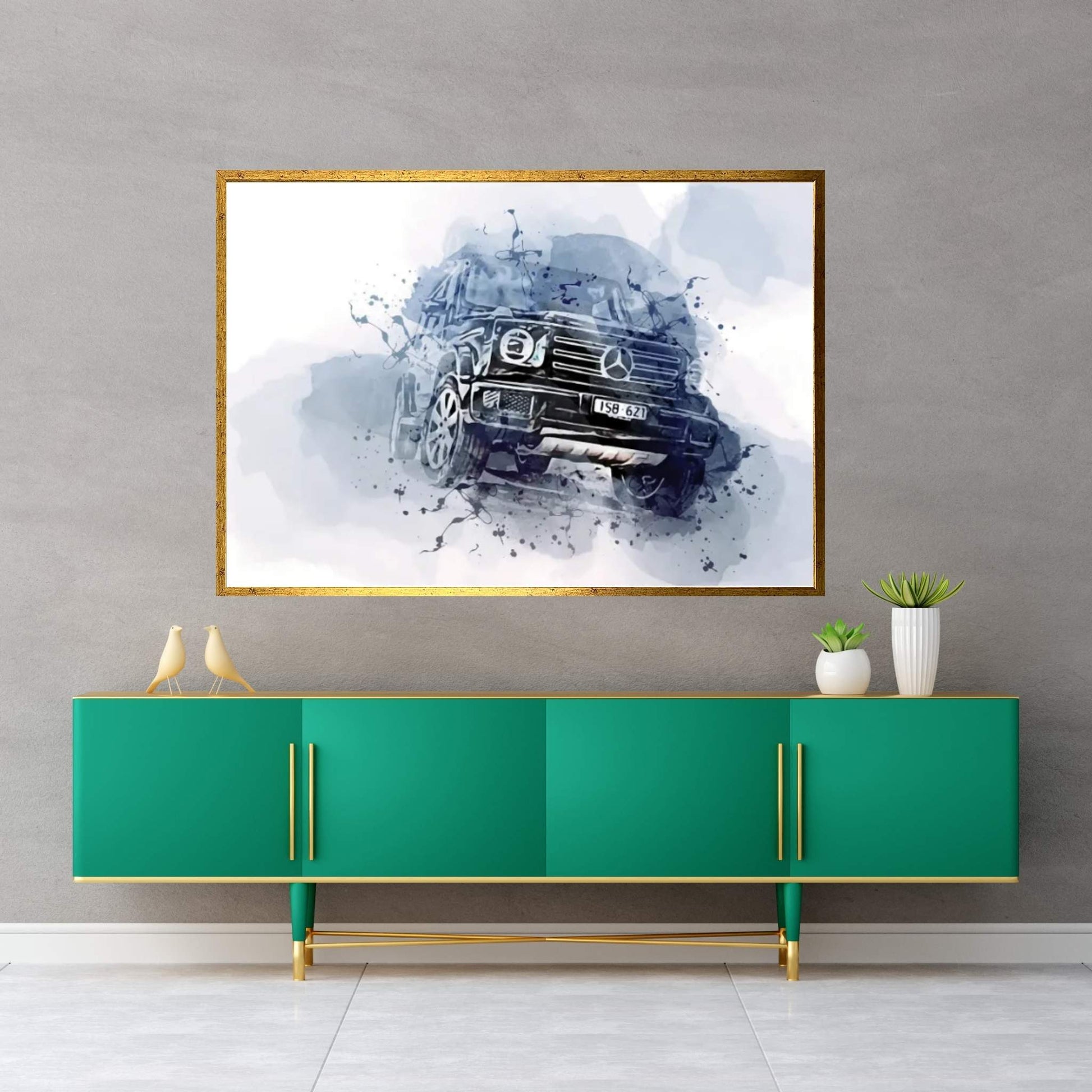 Mercedes-Benz G 400 D 2021 Canvas Wall Art - Y Canvas