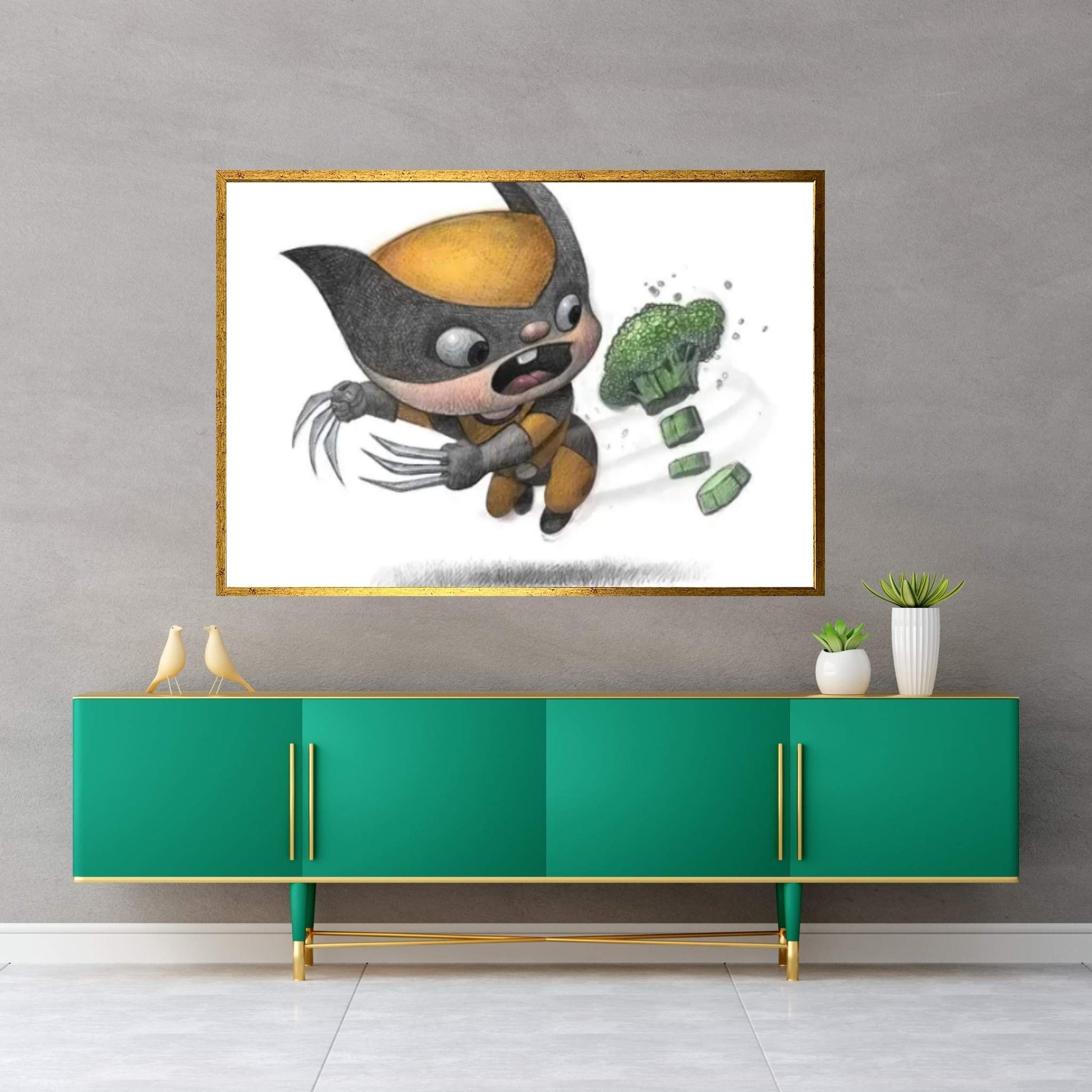 Baby Wolverine Canvas Wall Art - Y Canvas