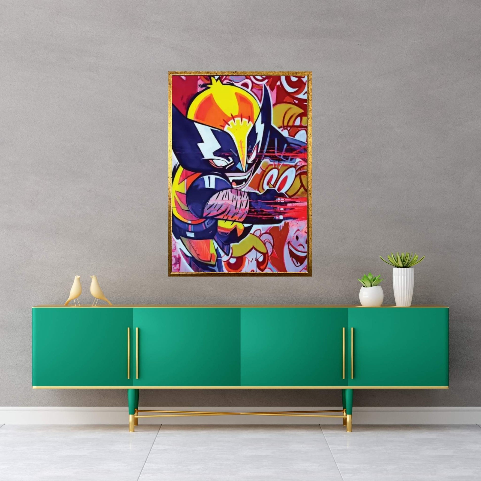 Wolverine Slashed Canvas Wall Art - Y Canvas