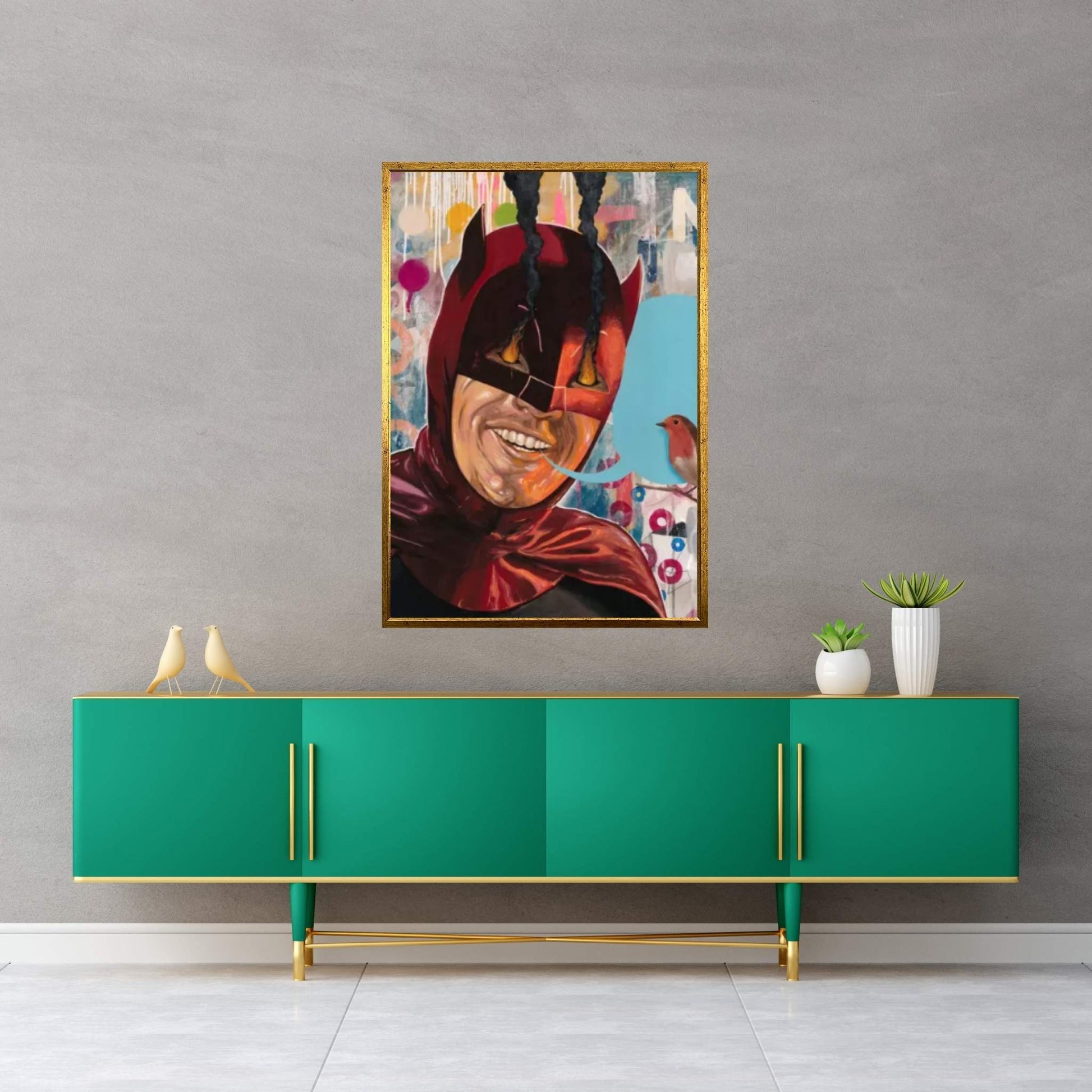 Caped Crusader Canvas Wall Art - Y Canvas