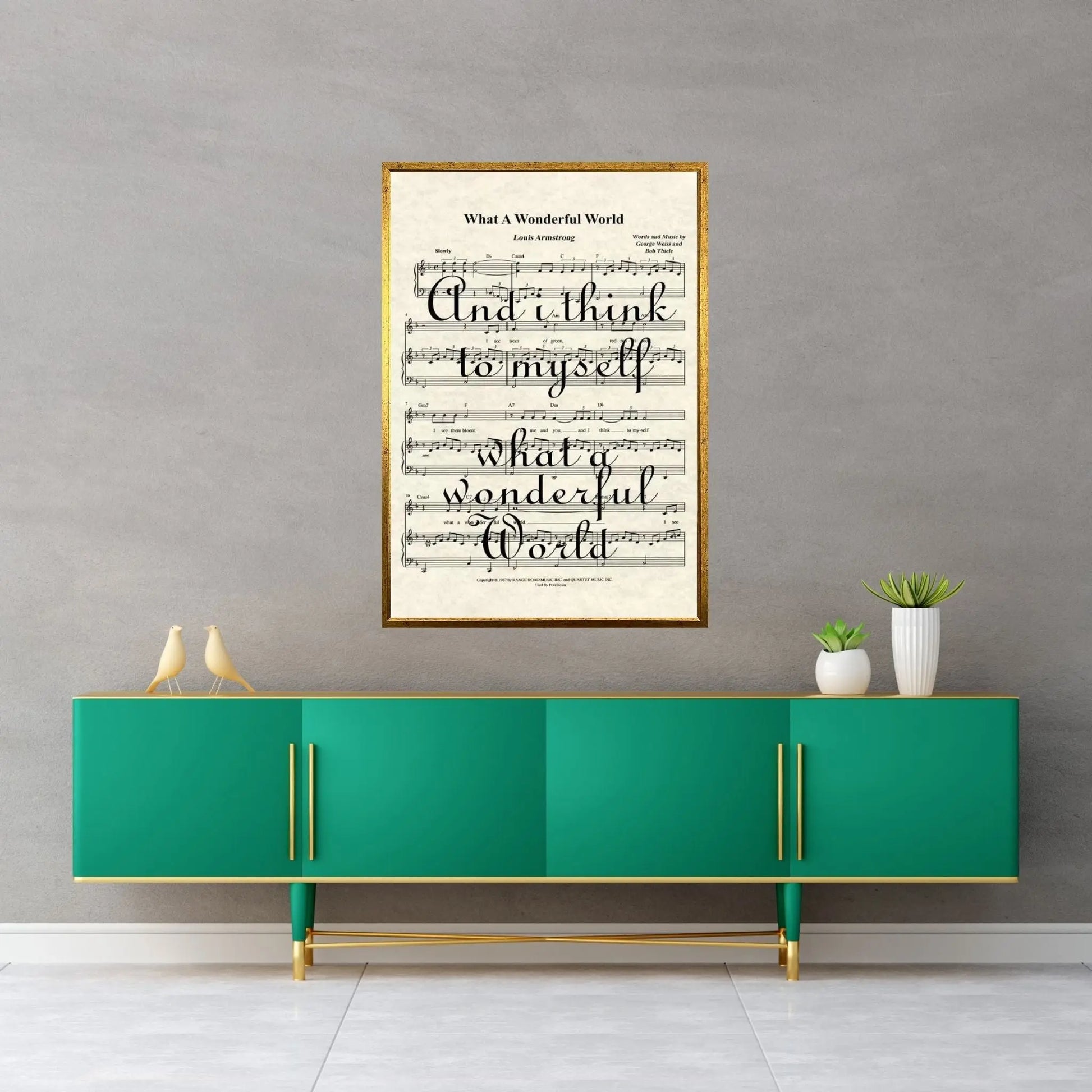 What A Wonderful World II Canvas Wall Art - Y Canvas