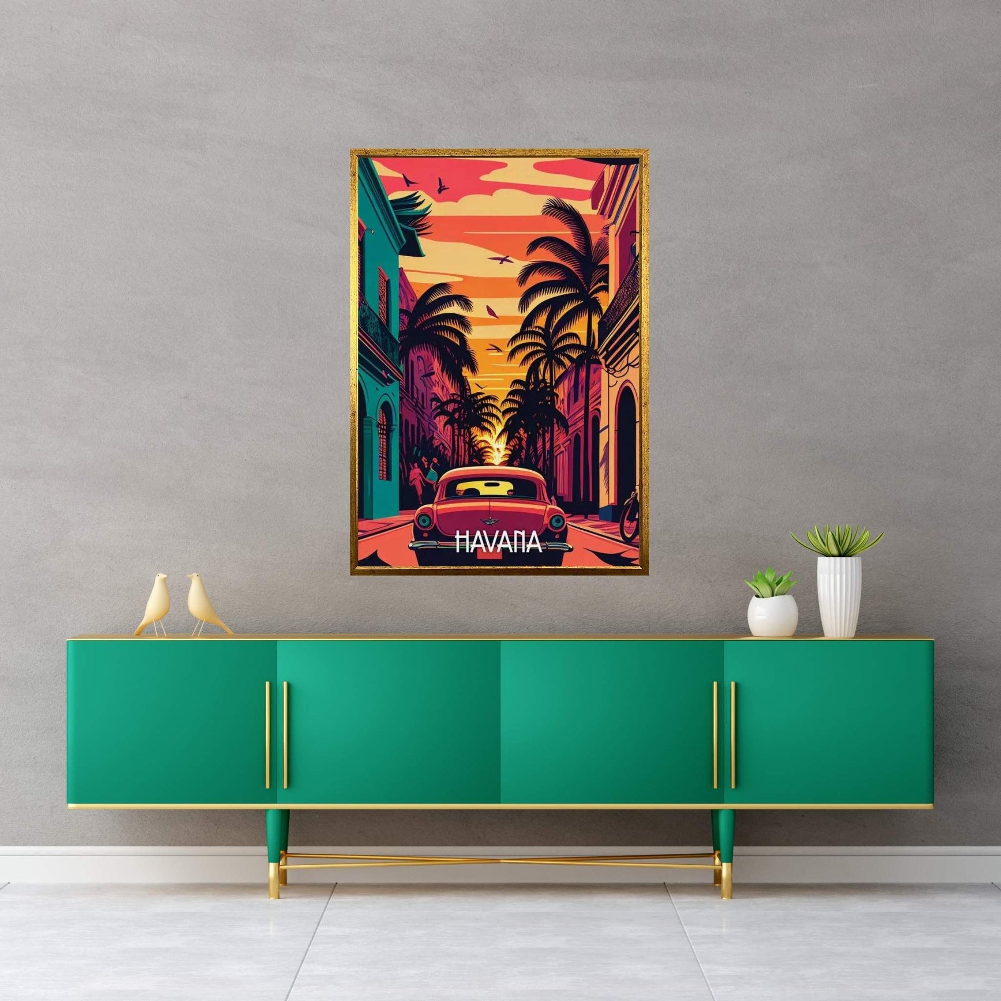 Havana City Canvas Wall Art - Y Canvas