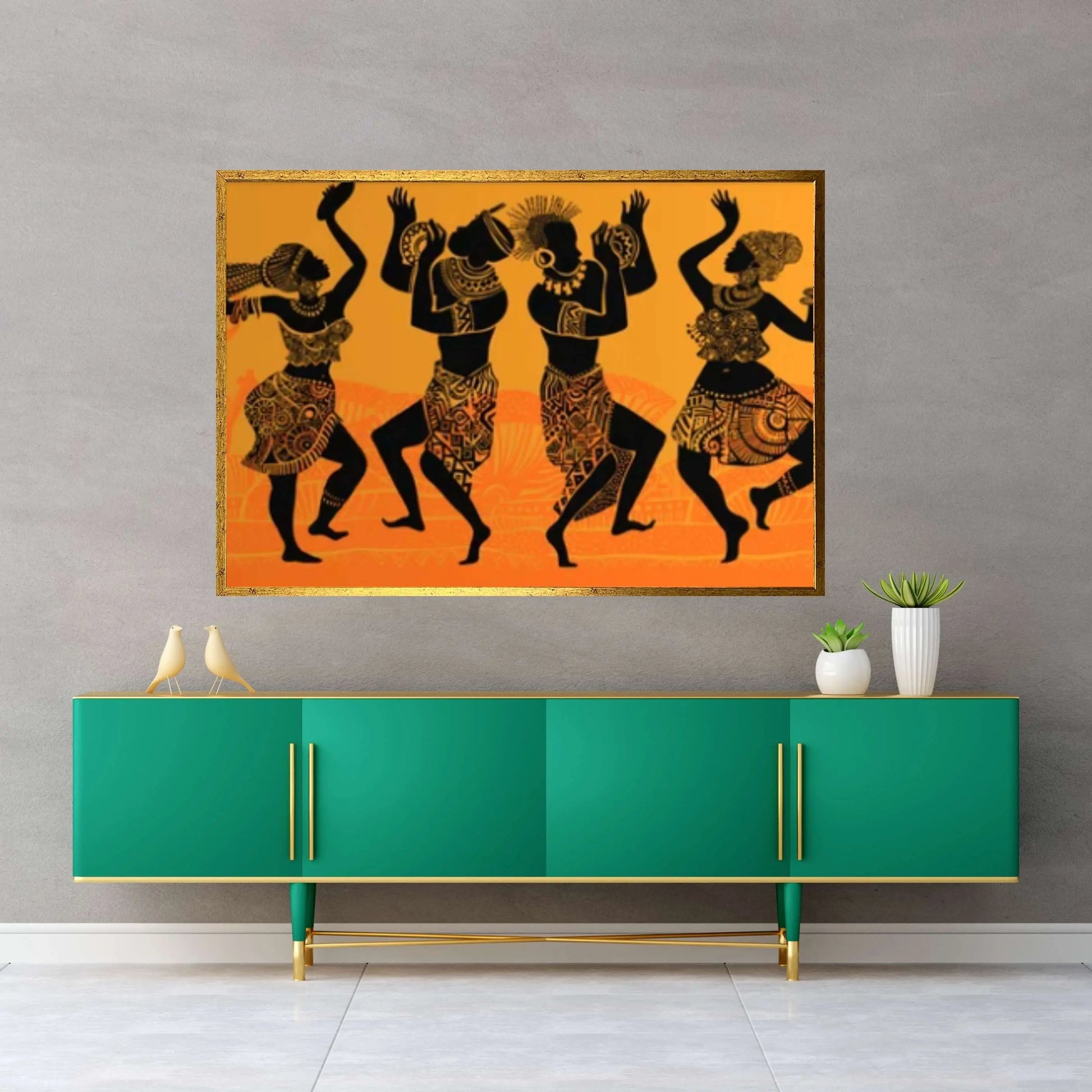 African Dancers Print, African Wall Art, Ethnic Wall Art, African Women Canvas, African Woman Canvas - Y Canvas