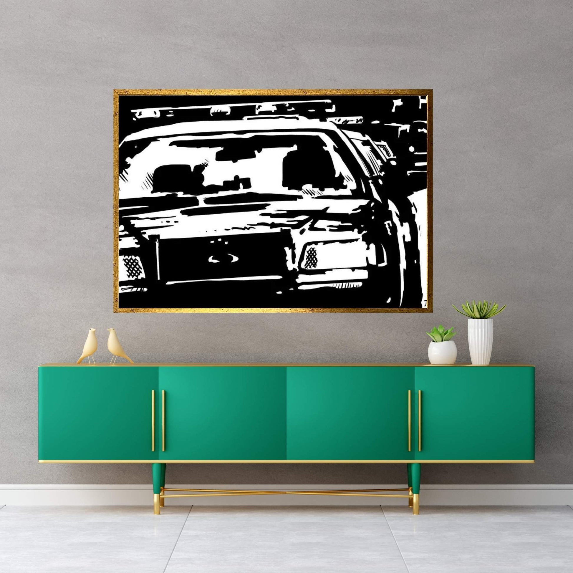 Police Canvas Wall Art - Y Canvas