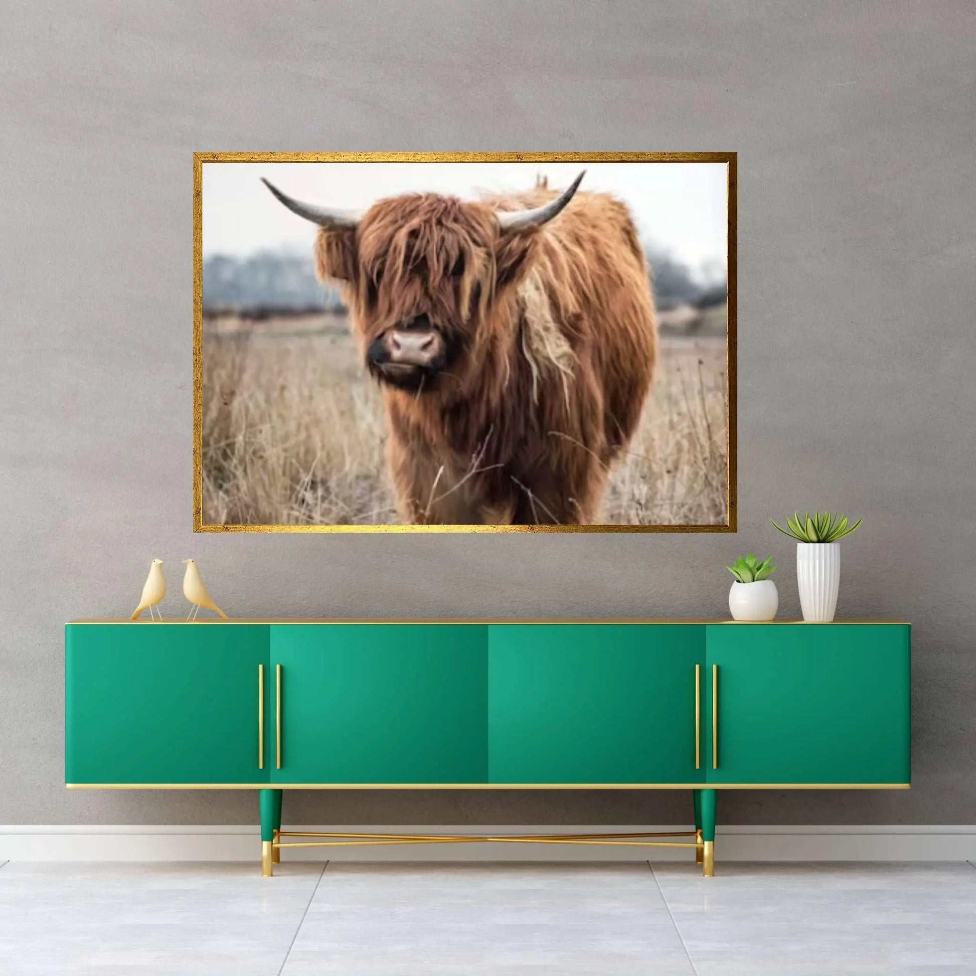 Highland Cow Canvas Art, Highland Cow Print - Y Canvas