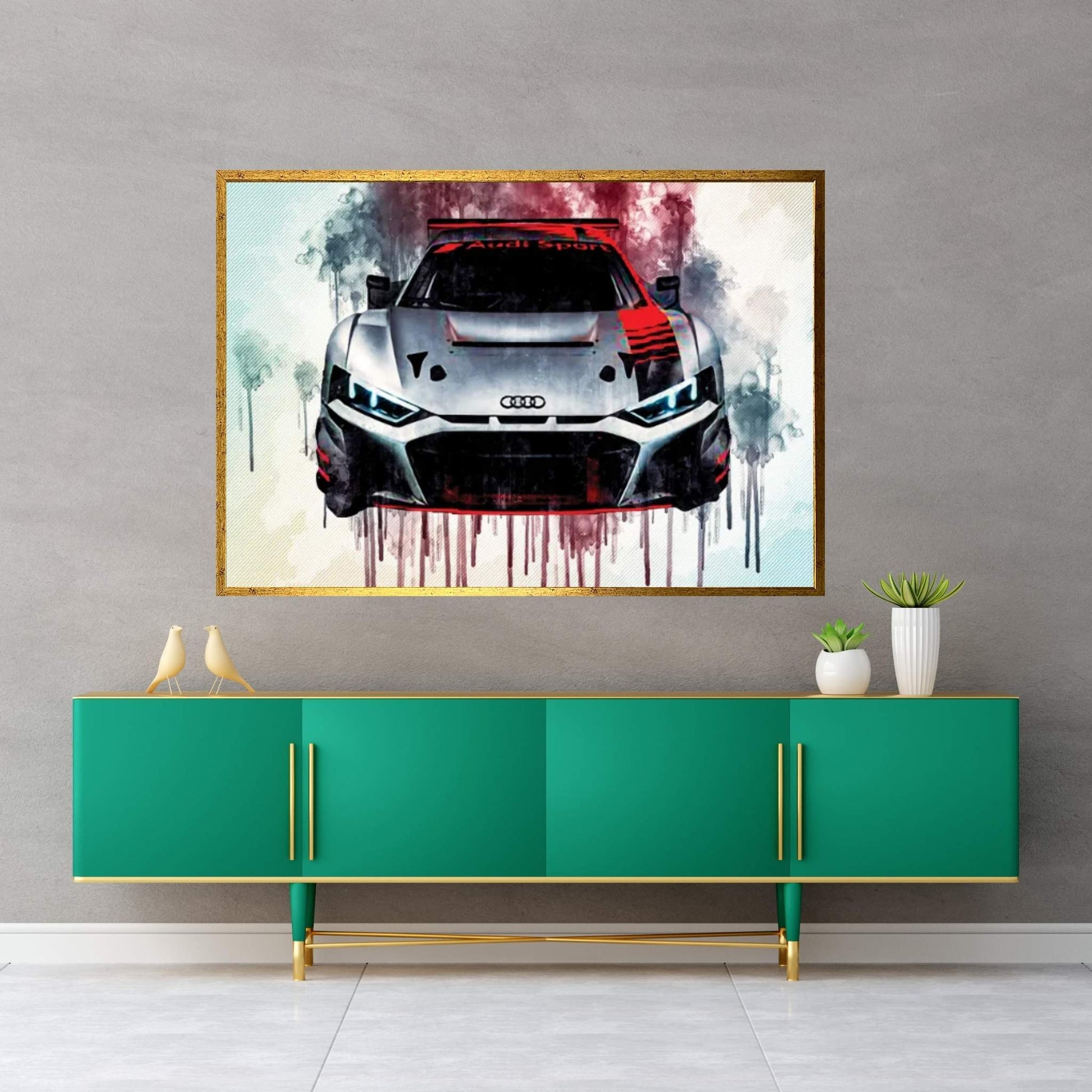 2020 Audi R8 Lms Gt4 Front View Canvas Wall Art - Y Canvas