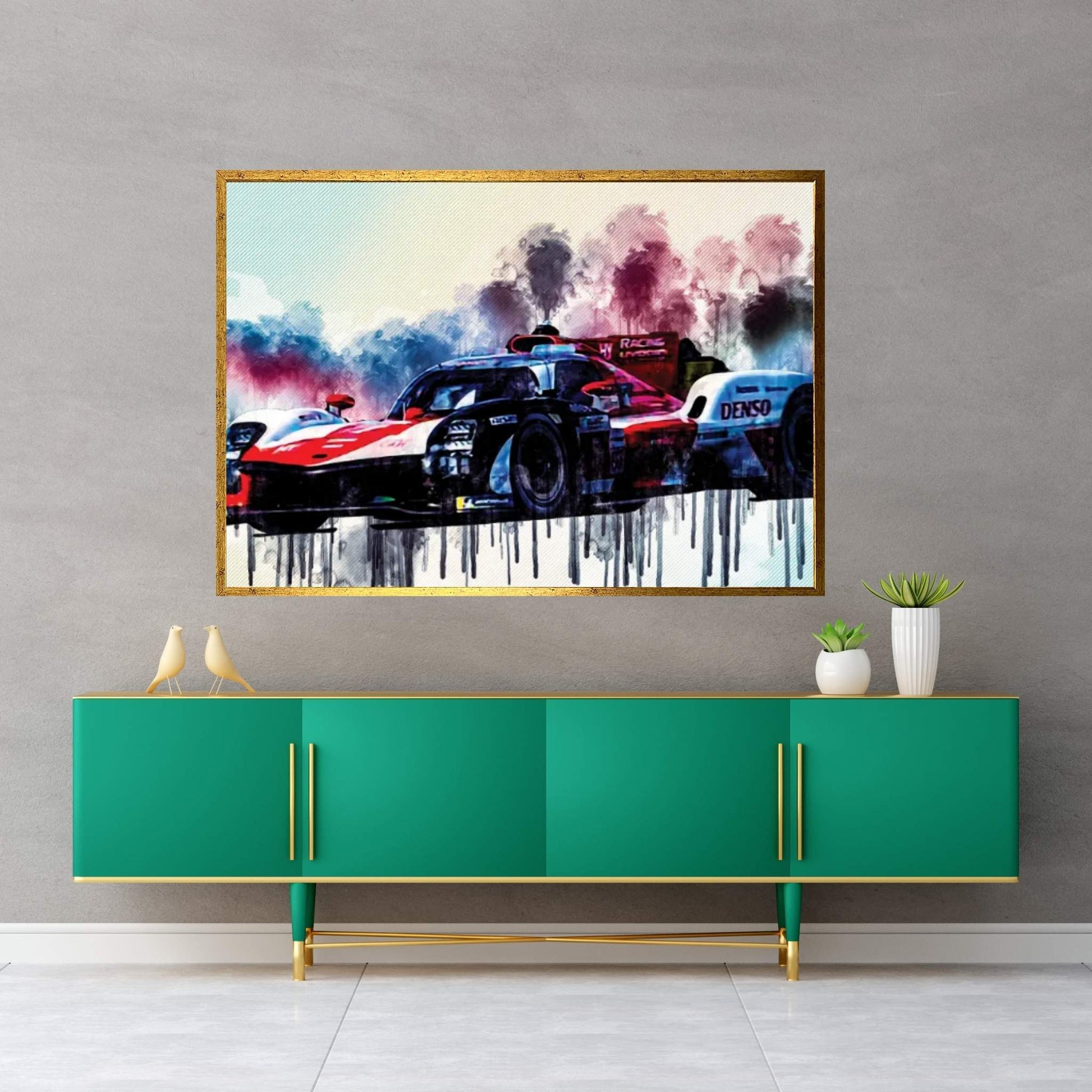 Fia Wec 2021 Toyota Gr010 Hybrid Le Mans Hypercar Racing Car Canvas Wall Art - Y Canvas