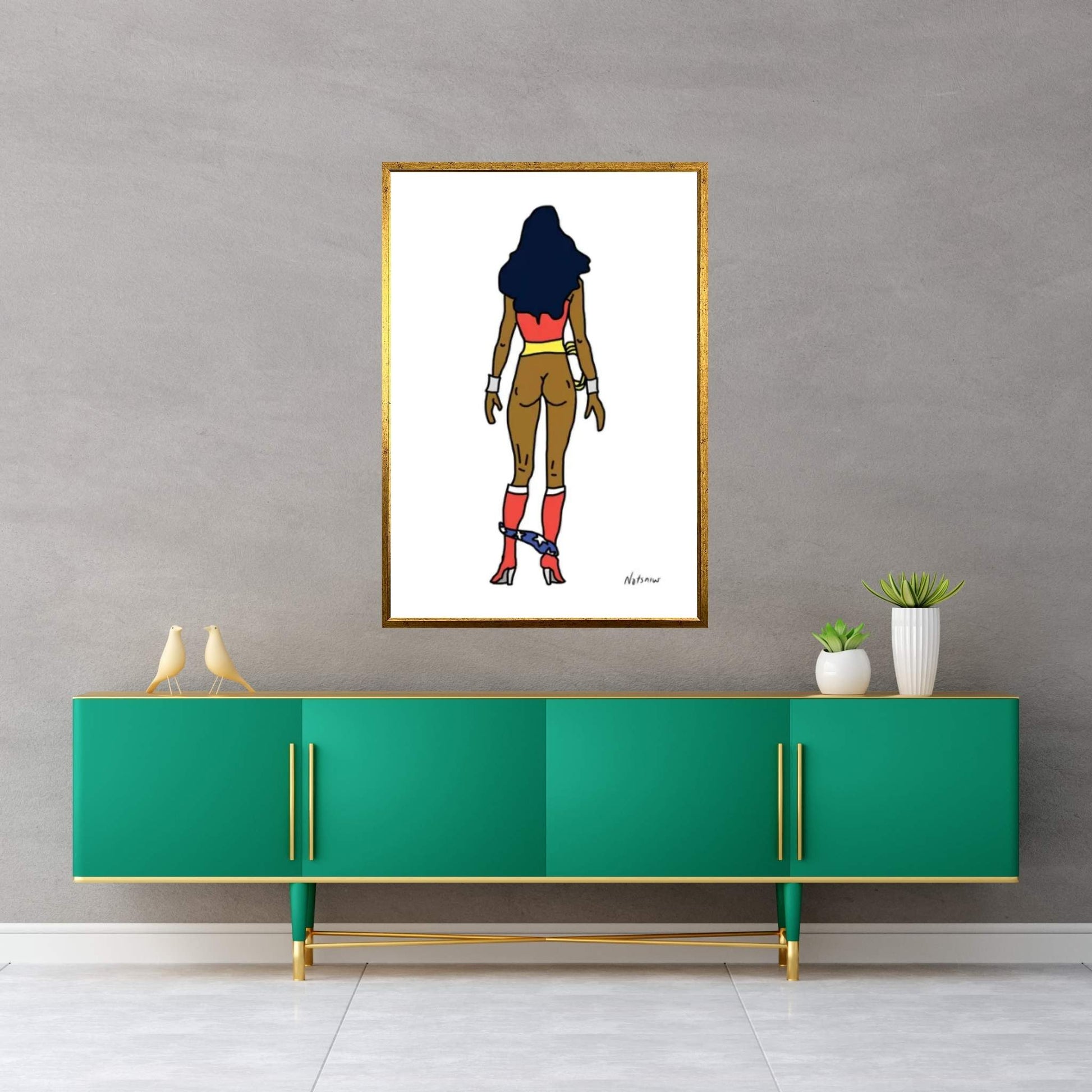 Wonder Butt II Canvas Wall Art - Y Canvas