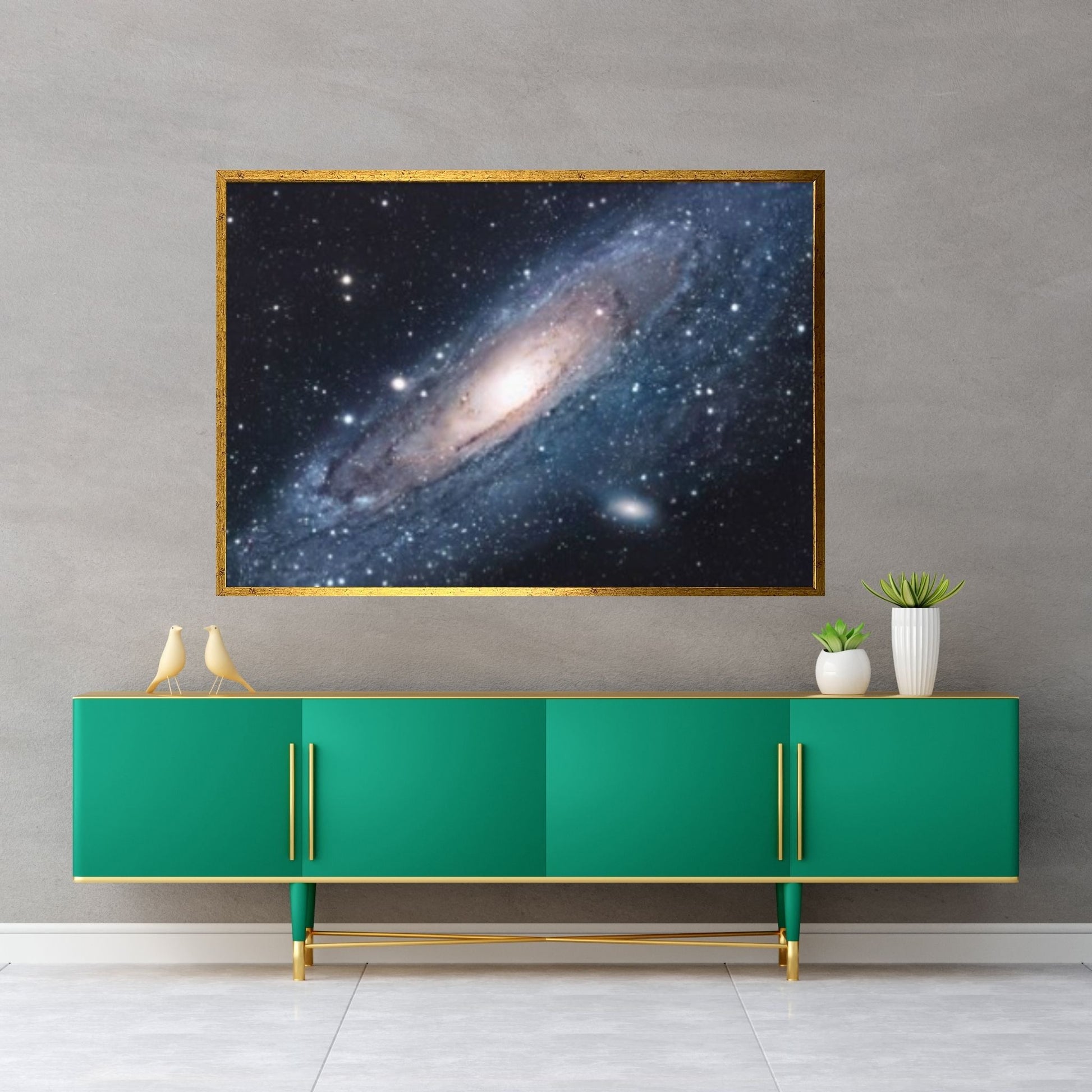 Andromeda Space Galaxy Canvas Wall Art - Y Canvas