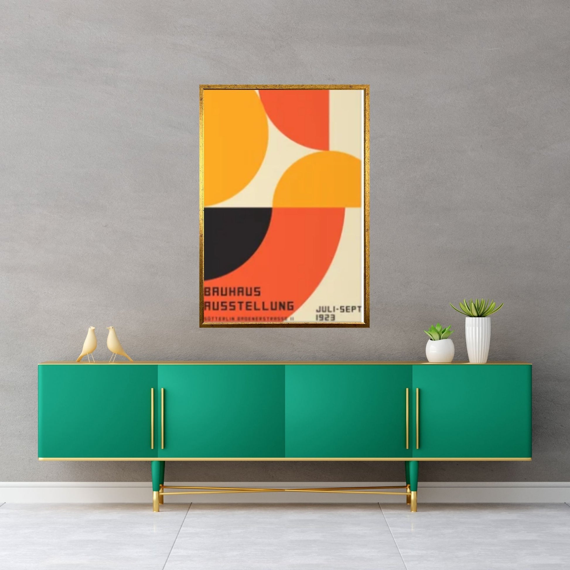 Bauhaus Canvas Wall Print, Contemporary Art Print, Bauhaus 1923 Exhibition, Bauhaus Line Art Print - Y Canvas