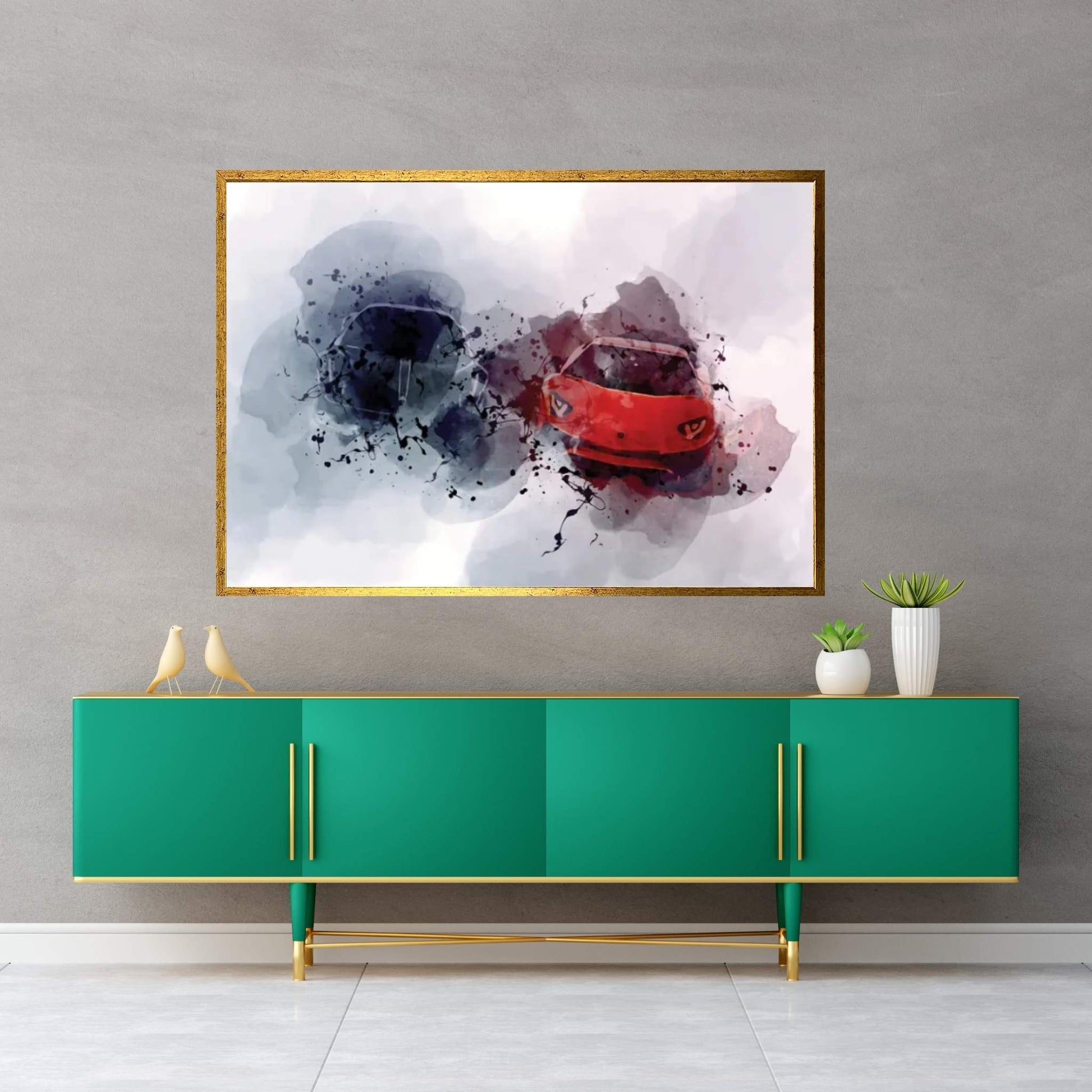 Ferrari 458 1talia Lamborghini Aventador Lp700-4 Cars Canvas Wall Art - Y Canvas