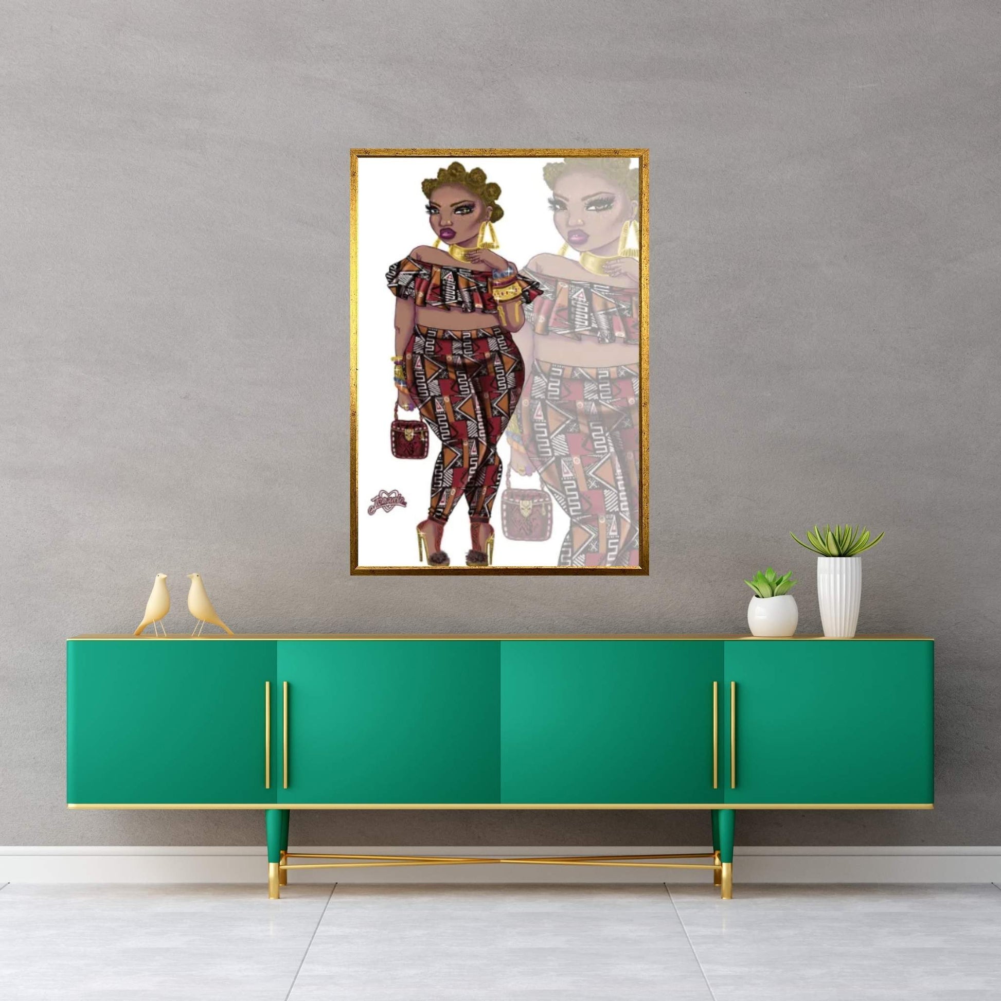 Wakanda Fashion IV Canvas Wall Art - Y Canvas