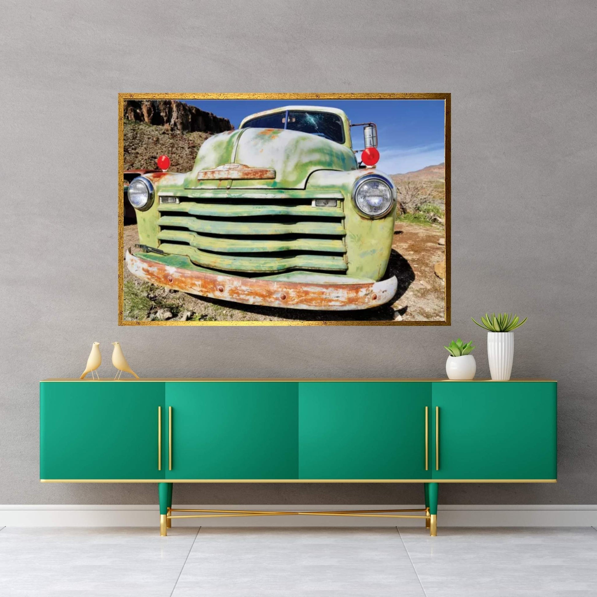 Green Grill Canvas Wall Art - Y Canvas