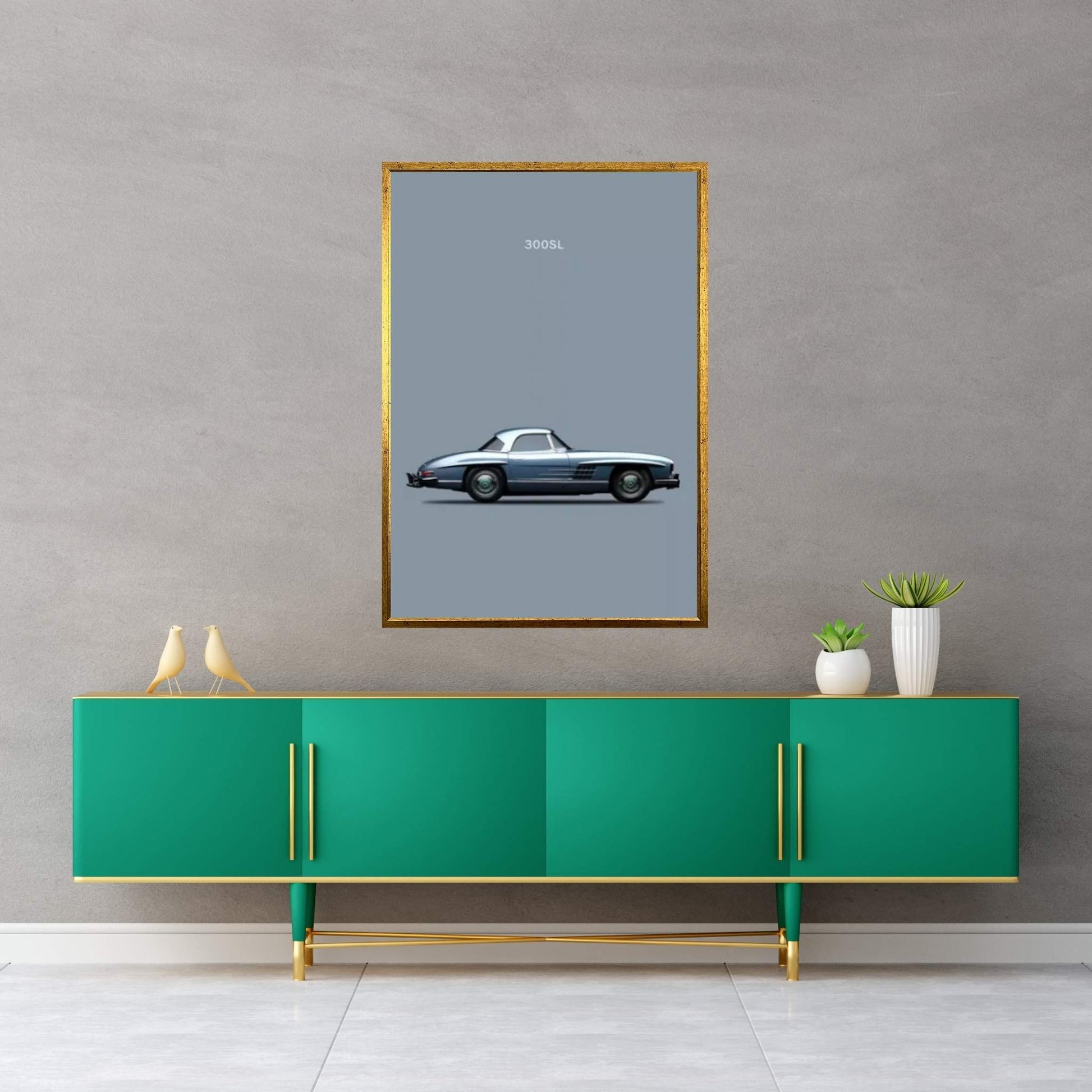 1960 Mercedes-Benz 300 SL Canvas Wall Art - Y Canvas