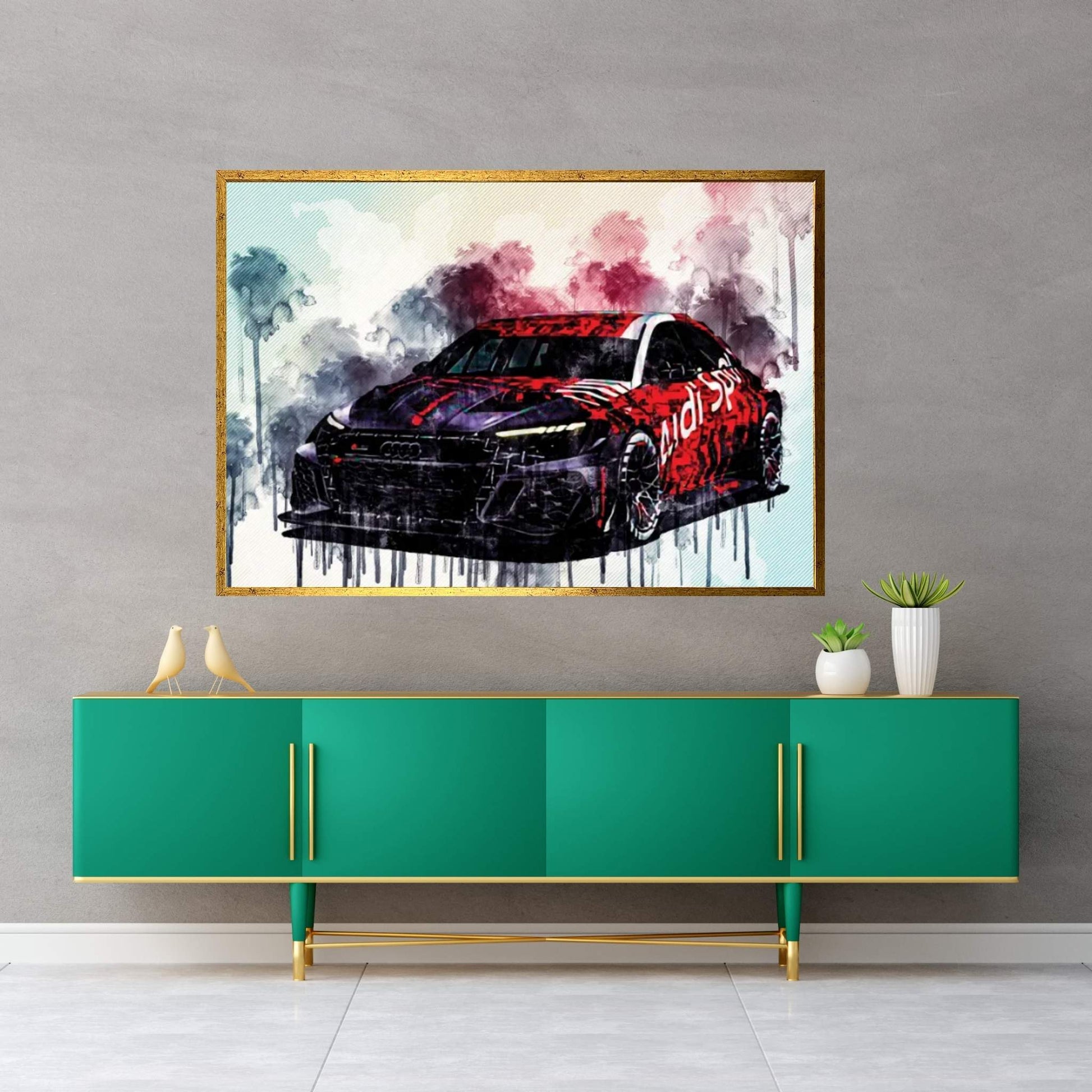 2021 Audi RS3 LMS Front View Canvas Wall Art - Y Canvas